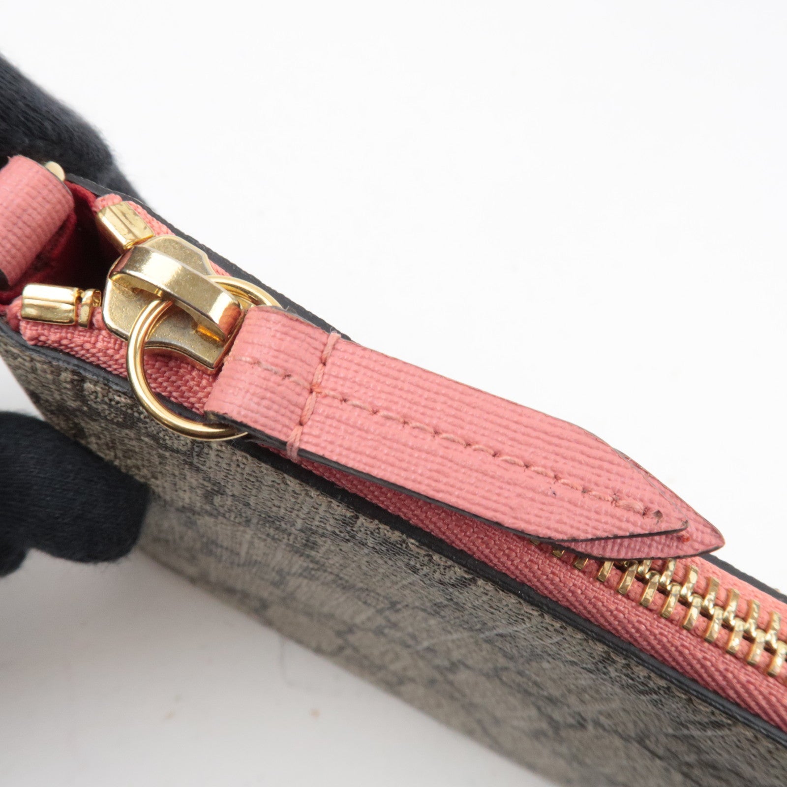 GUCCI Chain Mini Bag GG Supreme Leather Beige Pink 431396