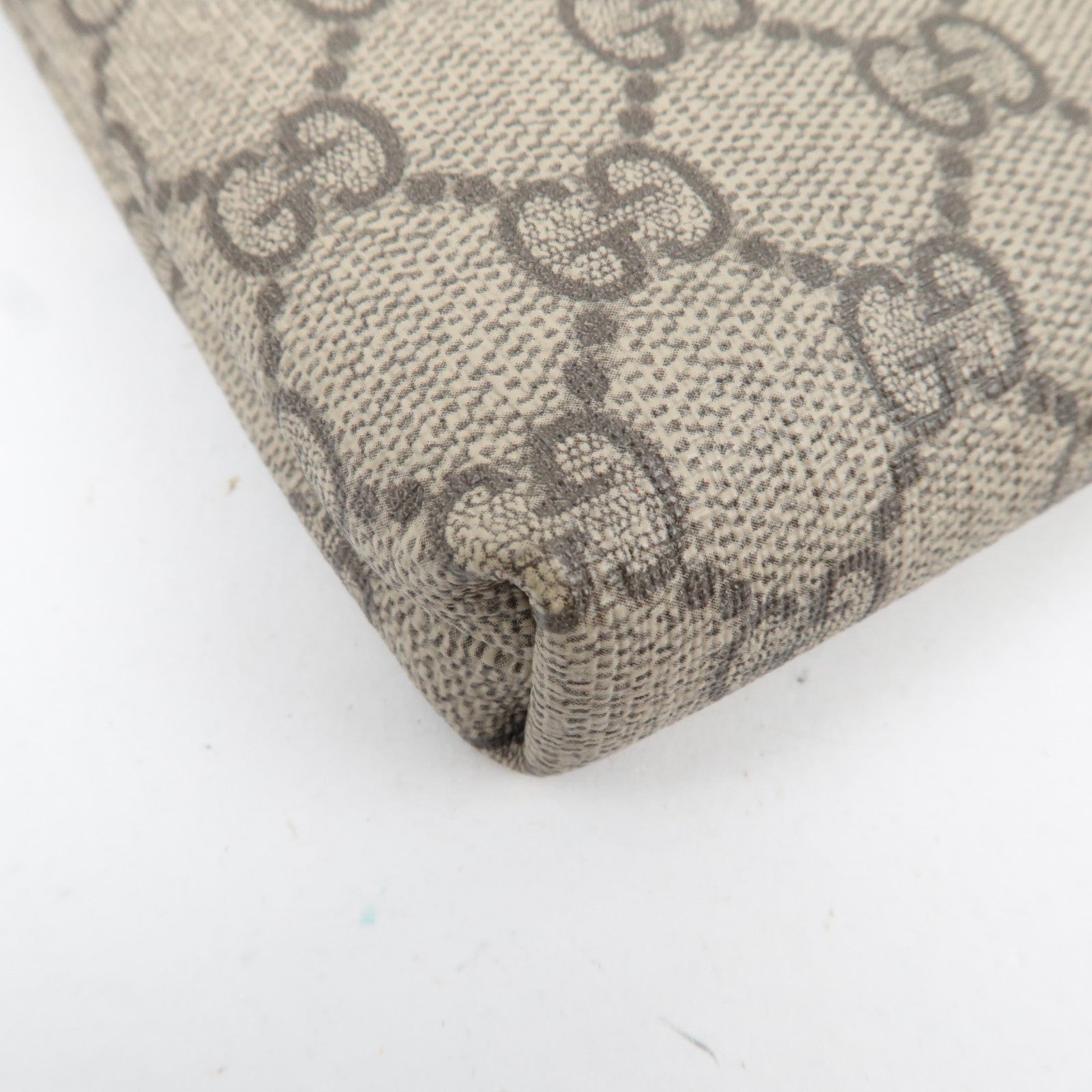 GUCCI Chain Mini Bag GG Supreme Leather Beige Pink 431396