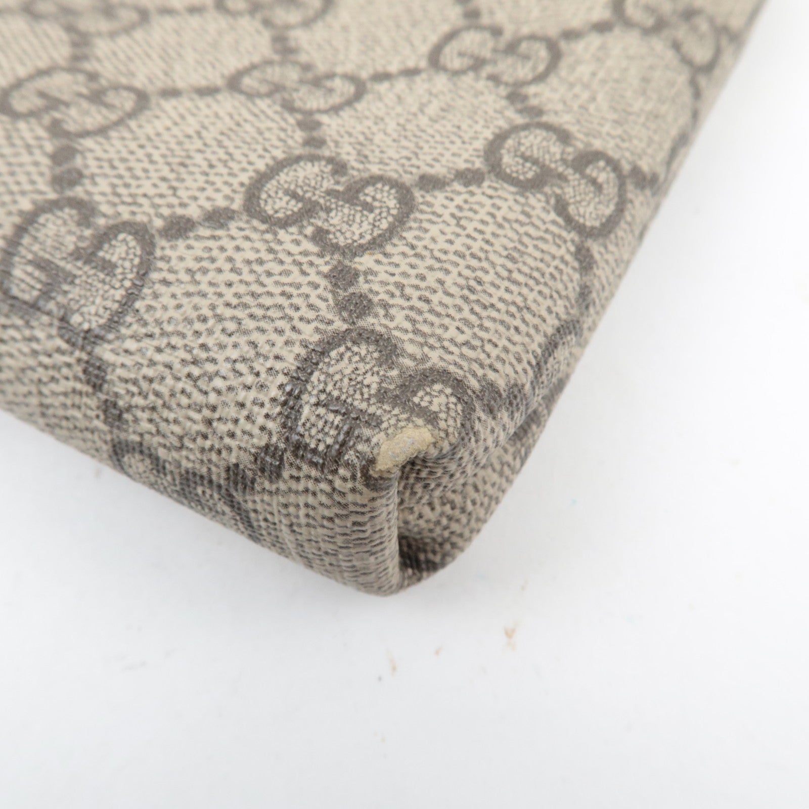 GUCCI Chain Mini Bag GG Supreme Leather Beige Pink 431396