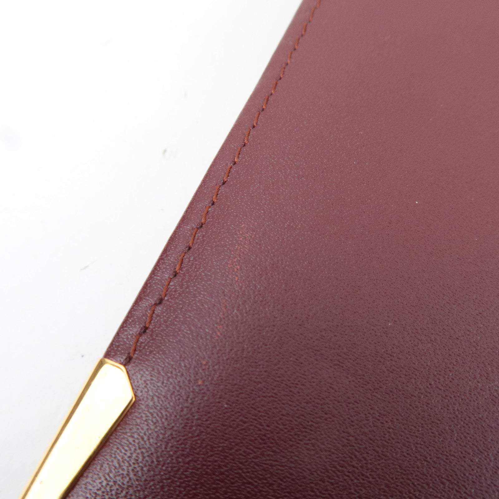 Cartier Must Line Clutch Bag Leather Bordeaux