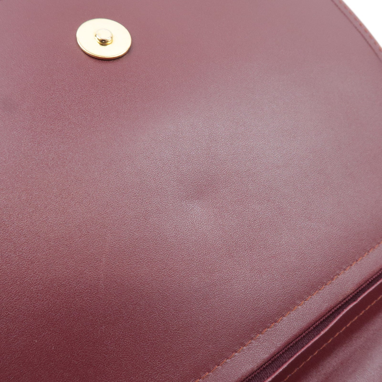 Cartier Must Line Clutch Bag Leather Bordeaux