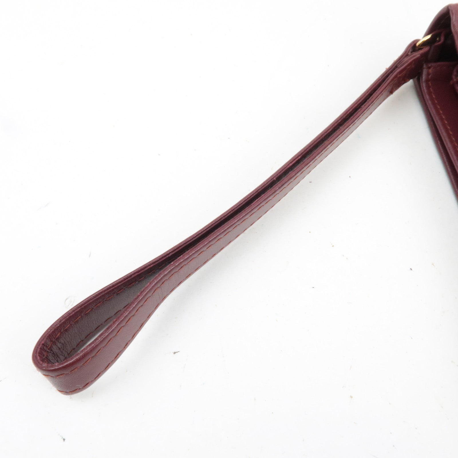 Cartier Must Line Clutch Bag Leather Bordeaux