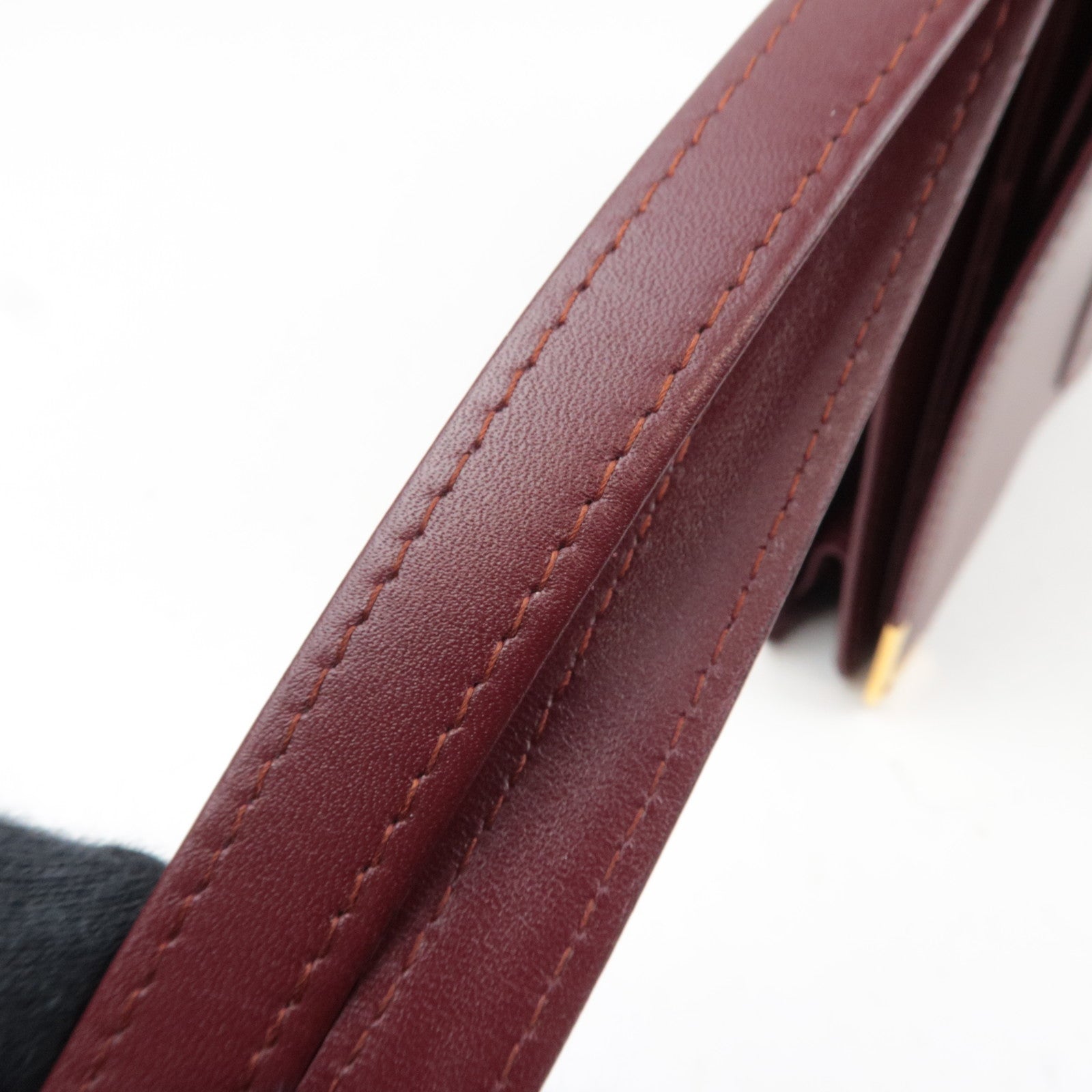 Cartier Must Line Clutch Bag Leather Bordeaux