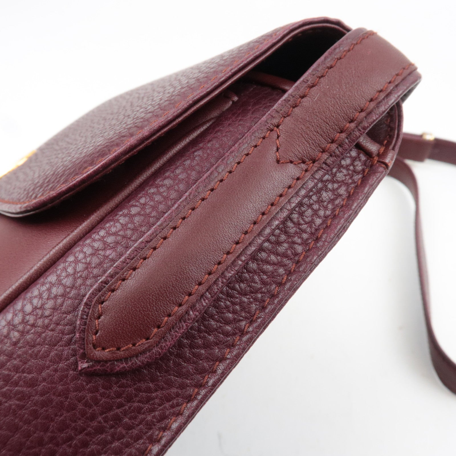 Cartier Must Line Shoulder Bag Leather Bordeaux *Dust Bag