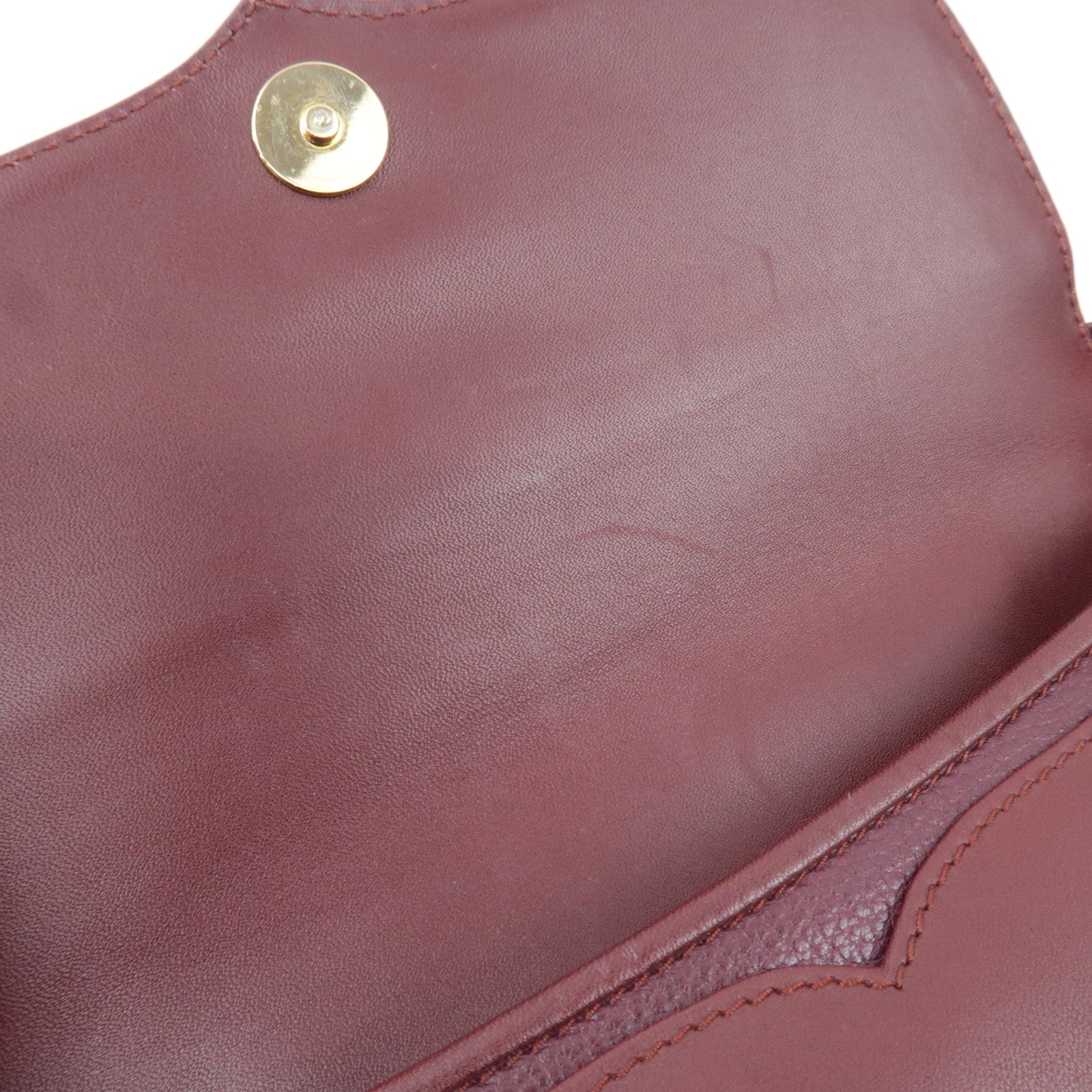 Cartier Must Line Shoulder Bag Leather Bordeaux *Dust Bag