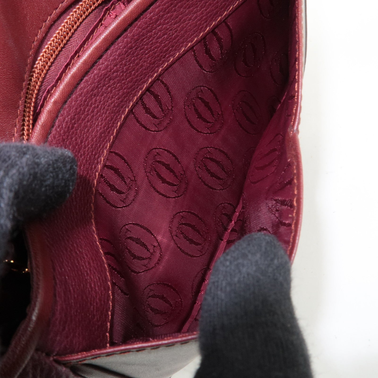 Cartier Must Line Shoulder Bag Leather Bordeaux *Dust Bag