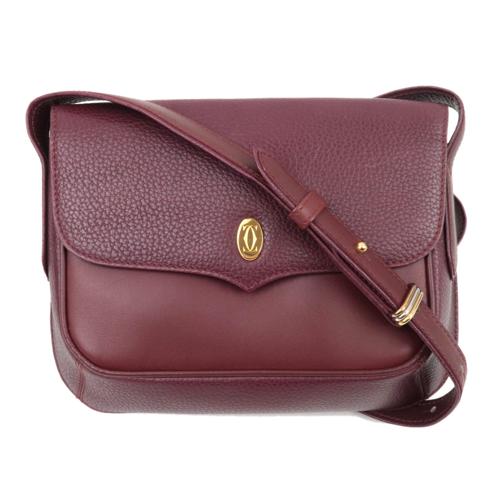 Cartier Must Line Shoulder Bag Leather Bordeaux *Dust Bag85013