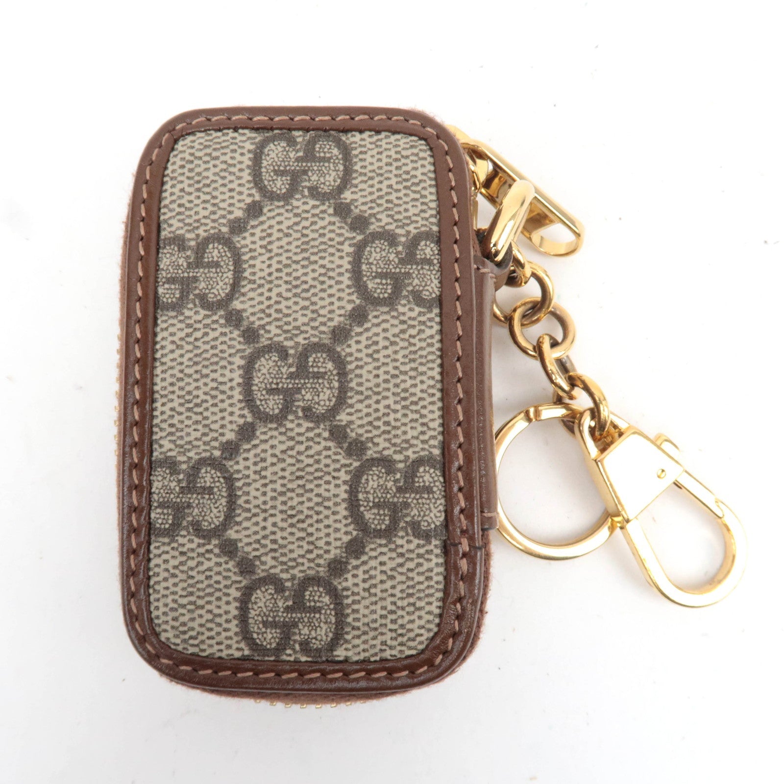 GUCCI GG Supreme Interlocking G Key Case Beige 751614