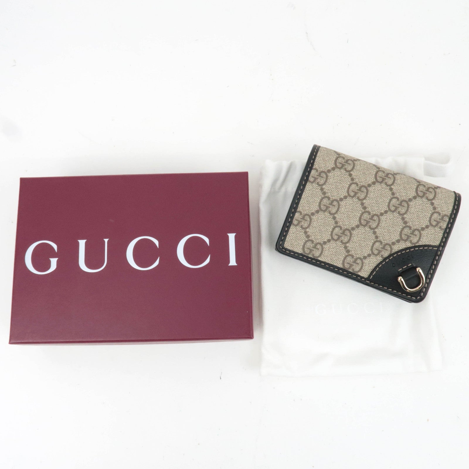 GUCCI GG Emblem Small Wallet GG Supreme Beige 30692