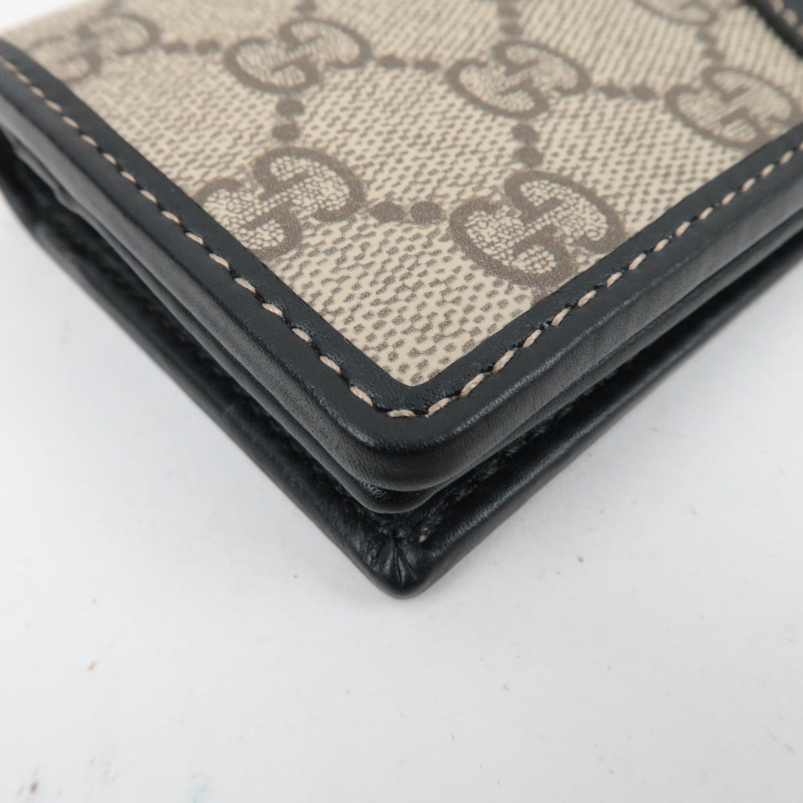 GUCCI GG Emblem Small Wallet GG Supreme Beige 30692