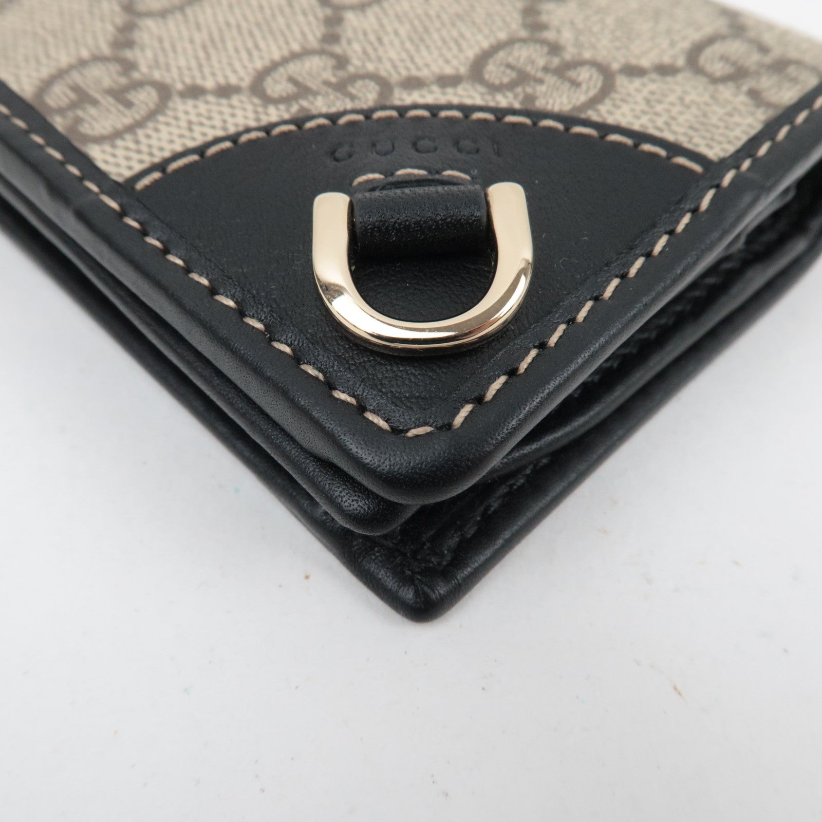 GUCCI GG Emblem Small Wallet GG Supreme Beige 30692