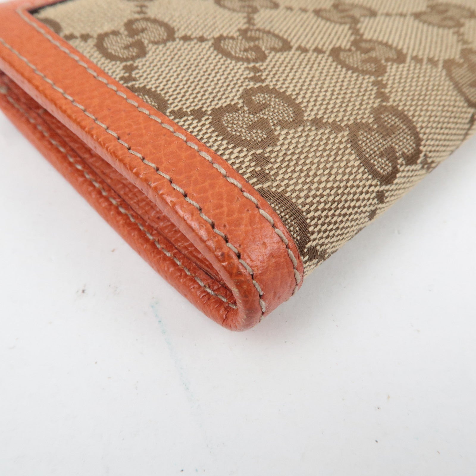GUCCI GG Canvas Round Zipper Long Wallet Beige 323403