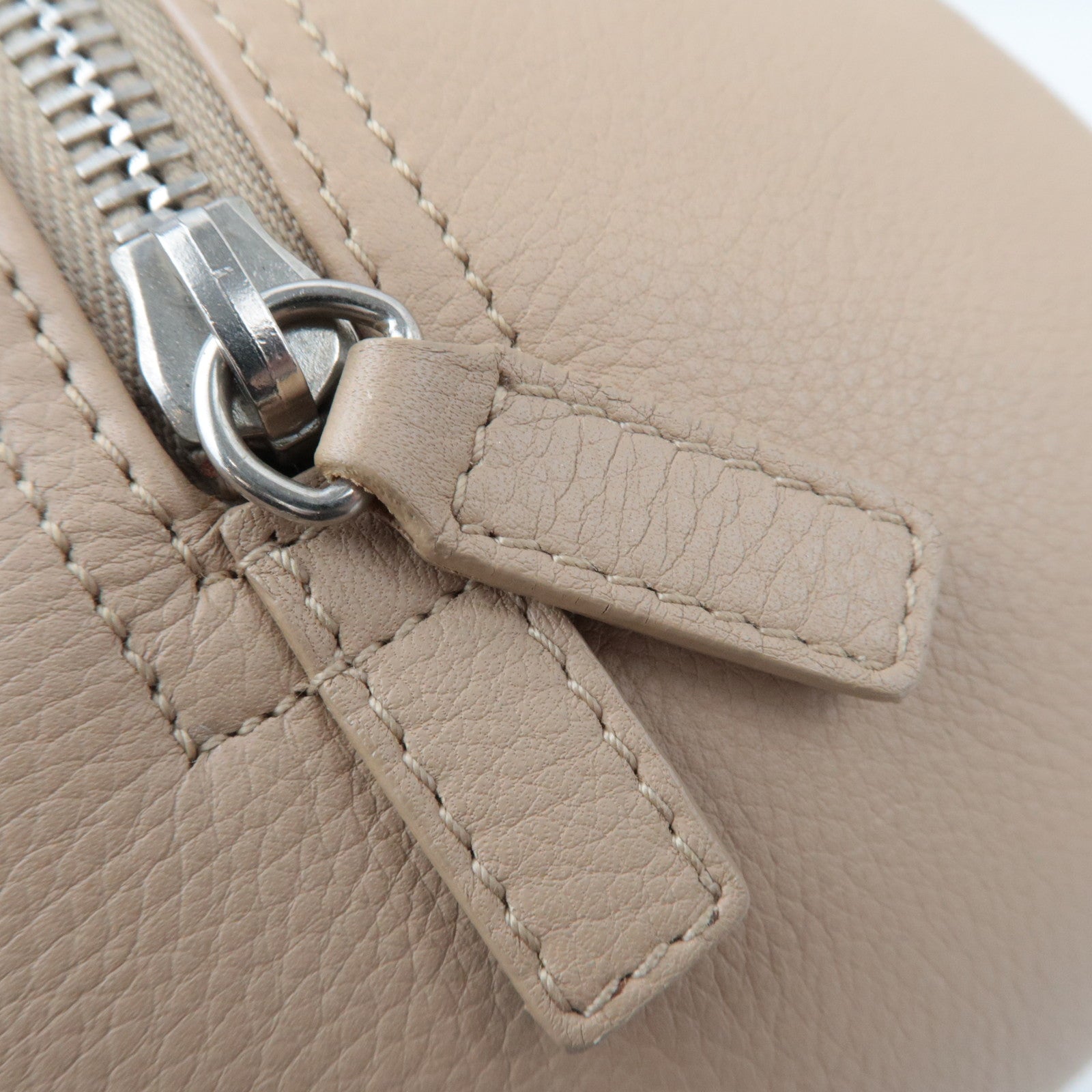 Christian Dior Cannage Leather Boston Hand Bag Beige