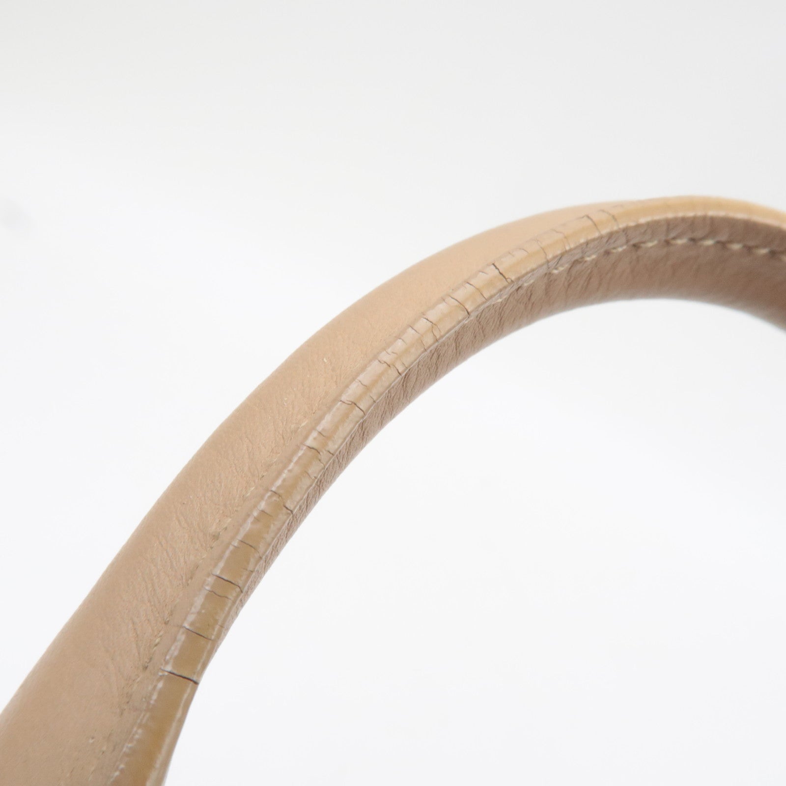 Christian Dior Cannage Leather Boston Hand Bag Beige