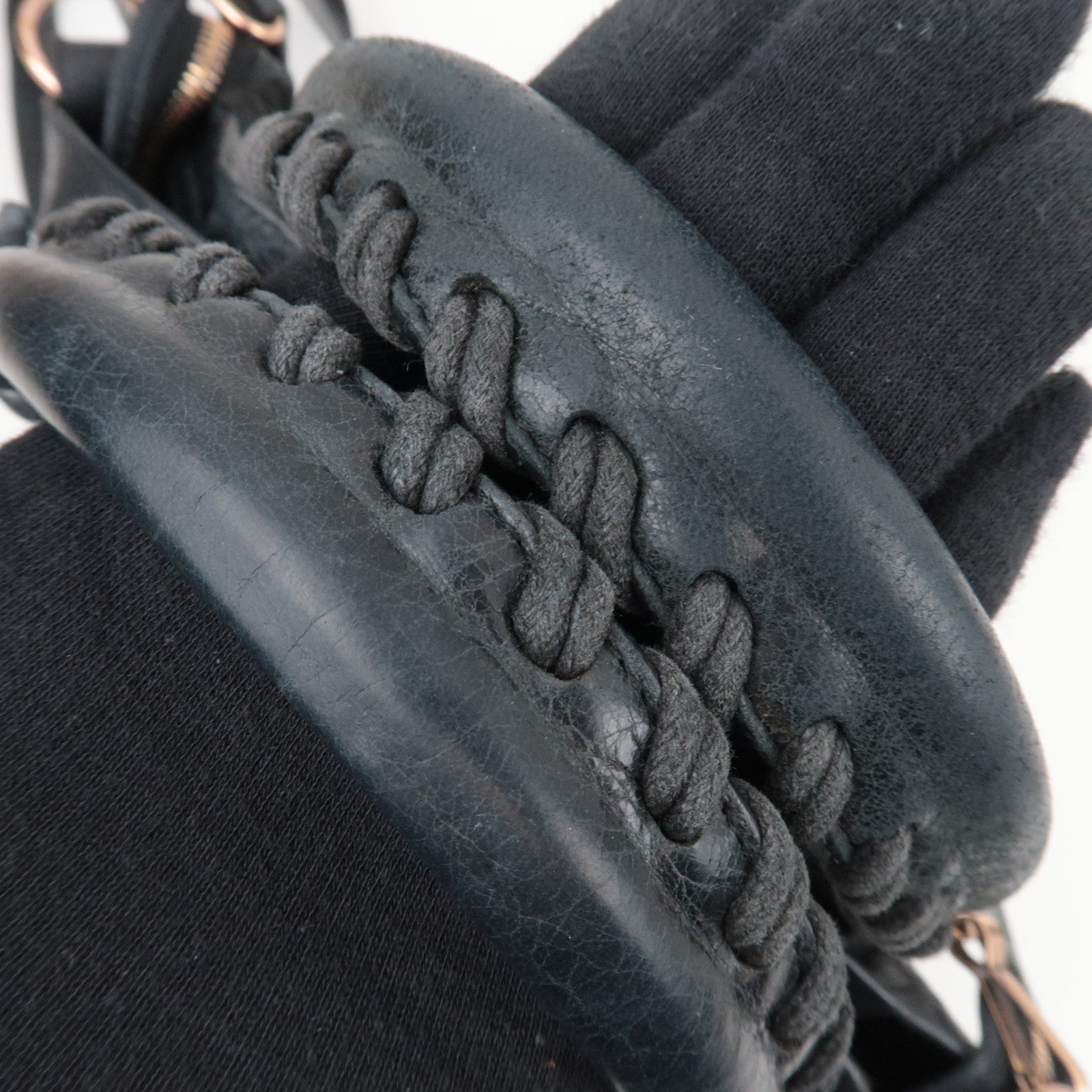 BALENCIAGA The Giant Town 2Way Handbag Leather Black 240578