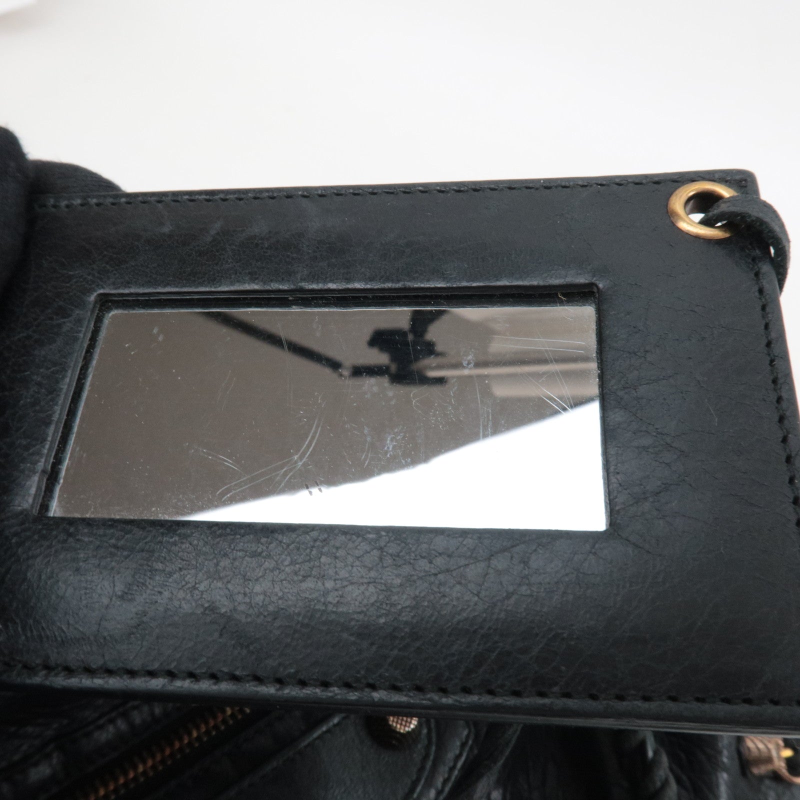 BALENCIAGA The Giant Town 2Way Handbag Leather Black 240578