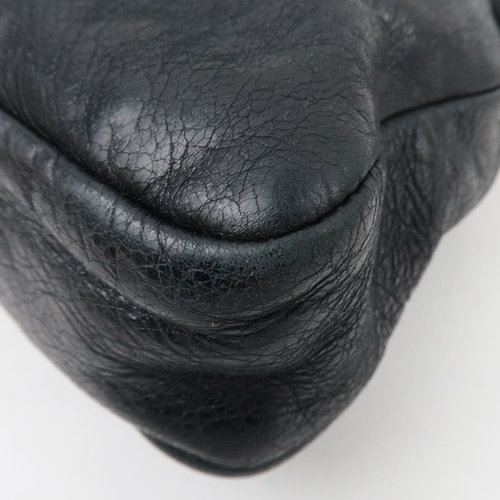 BALENCIAGA The Giant Town 2Way Handbag Leather Black 240578