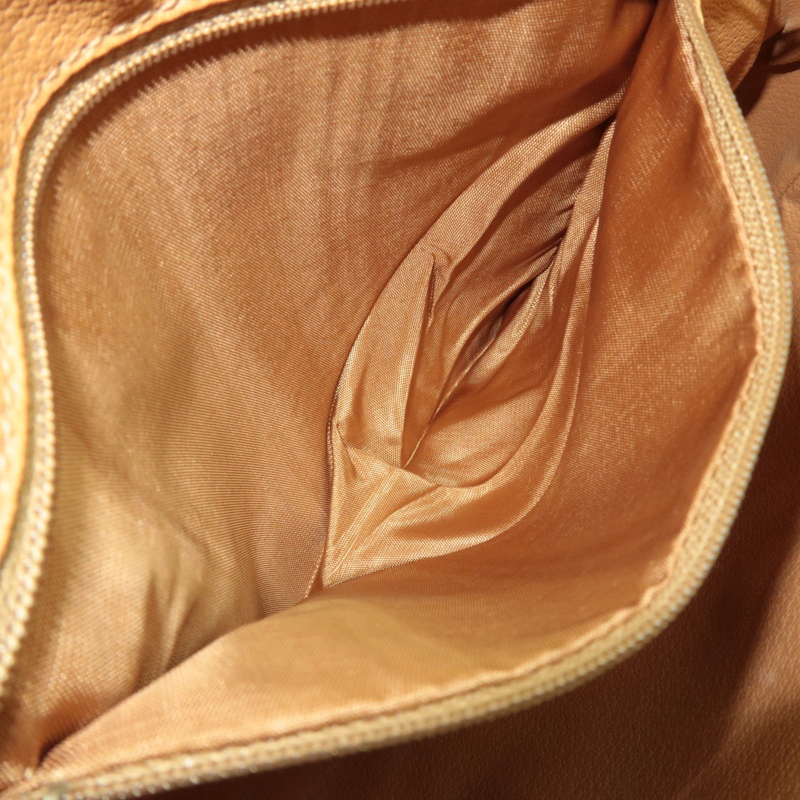 CELINE Macadam PVC Leather Clutch Bag Brown