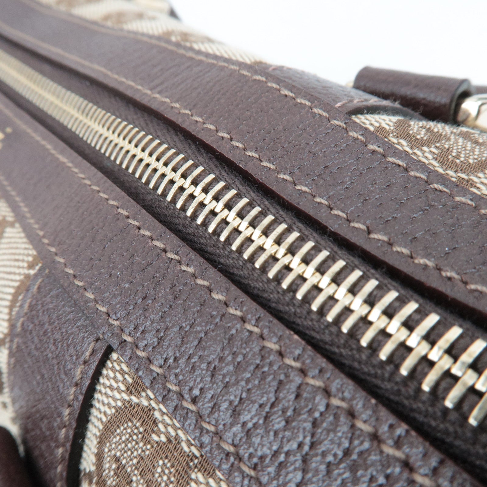 GUCCI Abby GG Canvas Leather Shoulder Bag Beige 130942