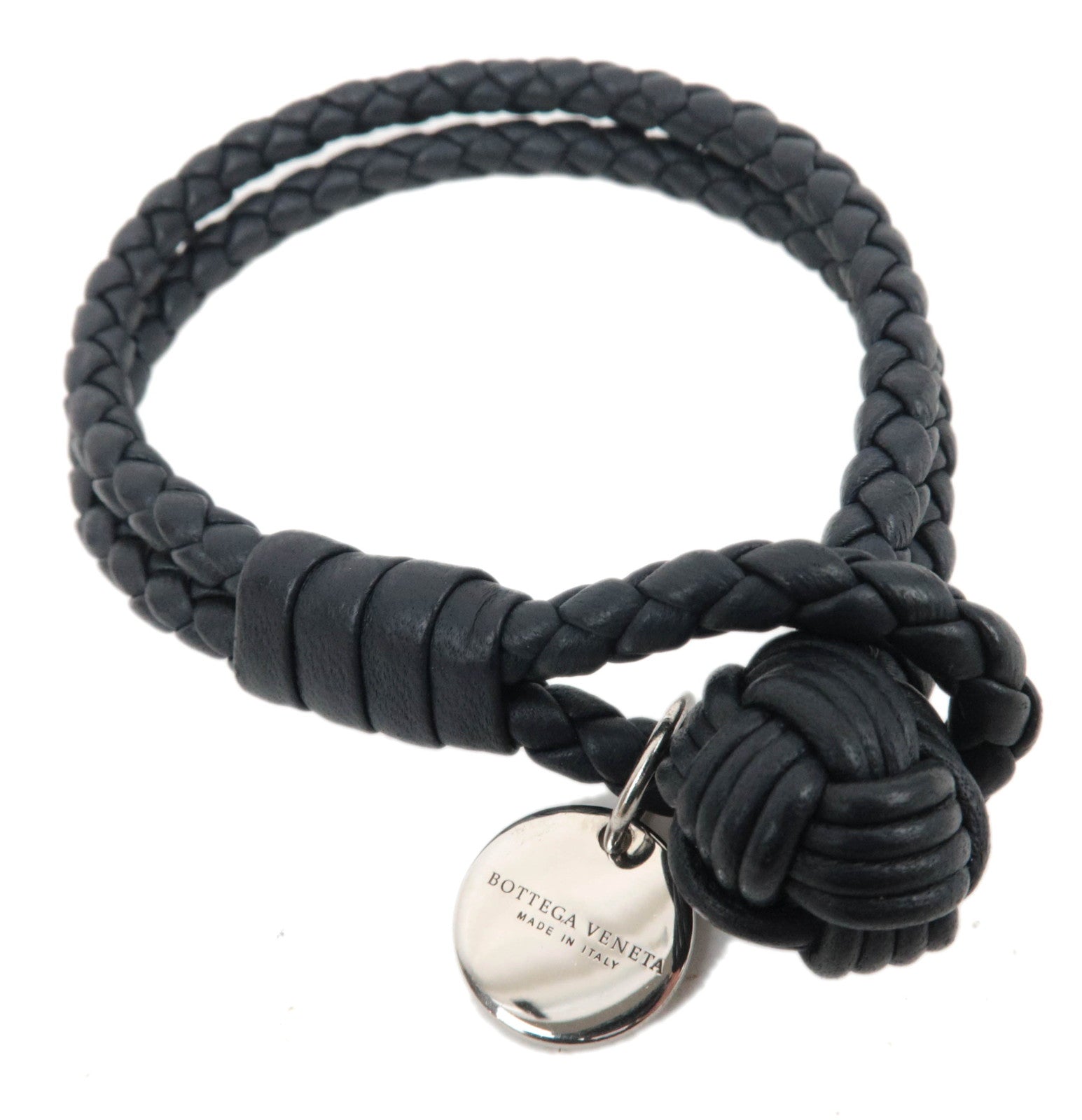 BOTTEGA VENETA Intrecciato Leather Bracelet Black85240
