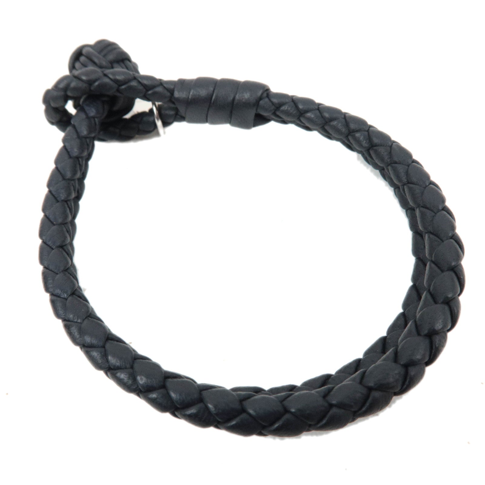 BOTTEGA VENETA Intrecciato Leather Bracelet Black