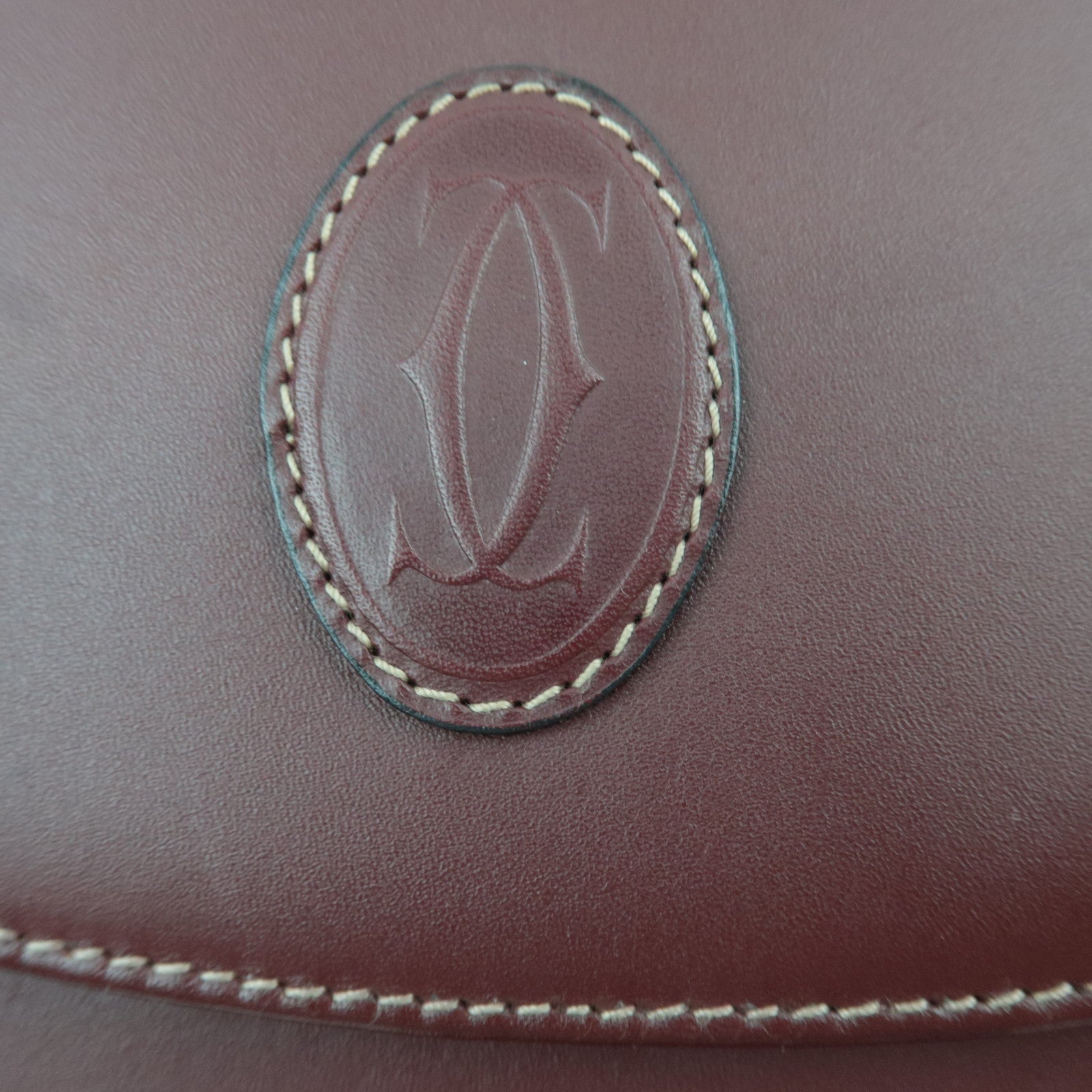 Cartier Must Line 2Way Leather Shoulder Bag Bordeaux