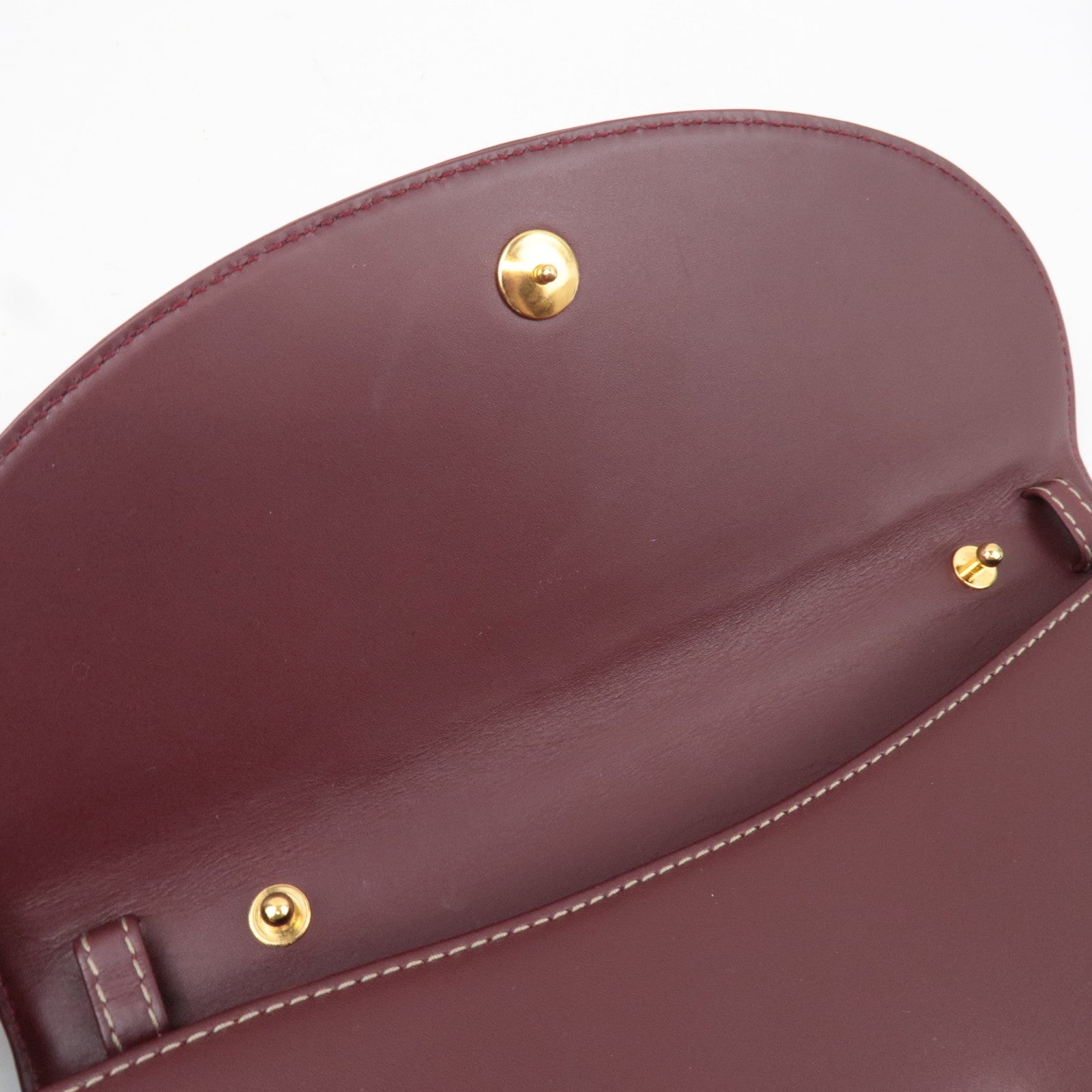 Cartier Must Line 2Way Leather Shoulder Bag Bordeaux