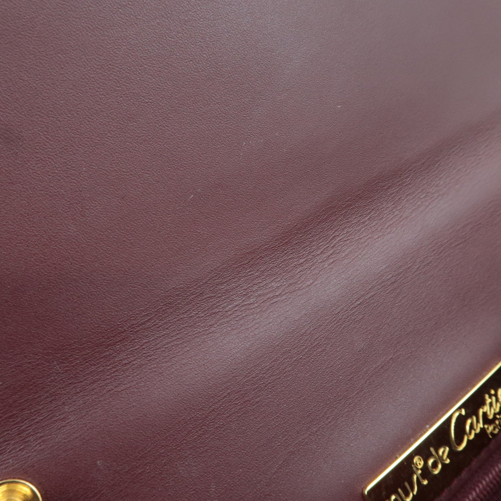 Cartier Must Line 2Way Leather Shoulder Bag Bordeaux