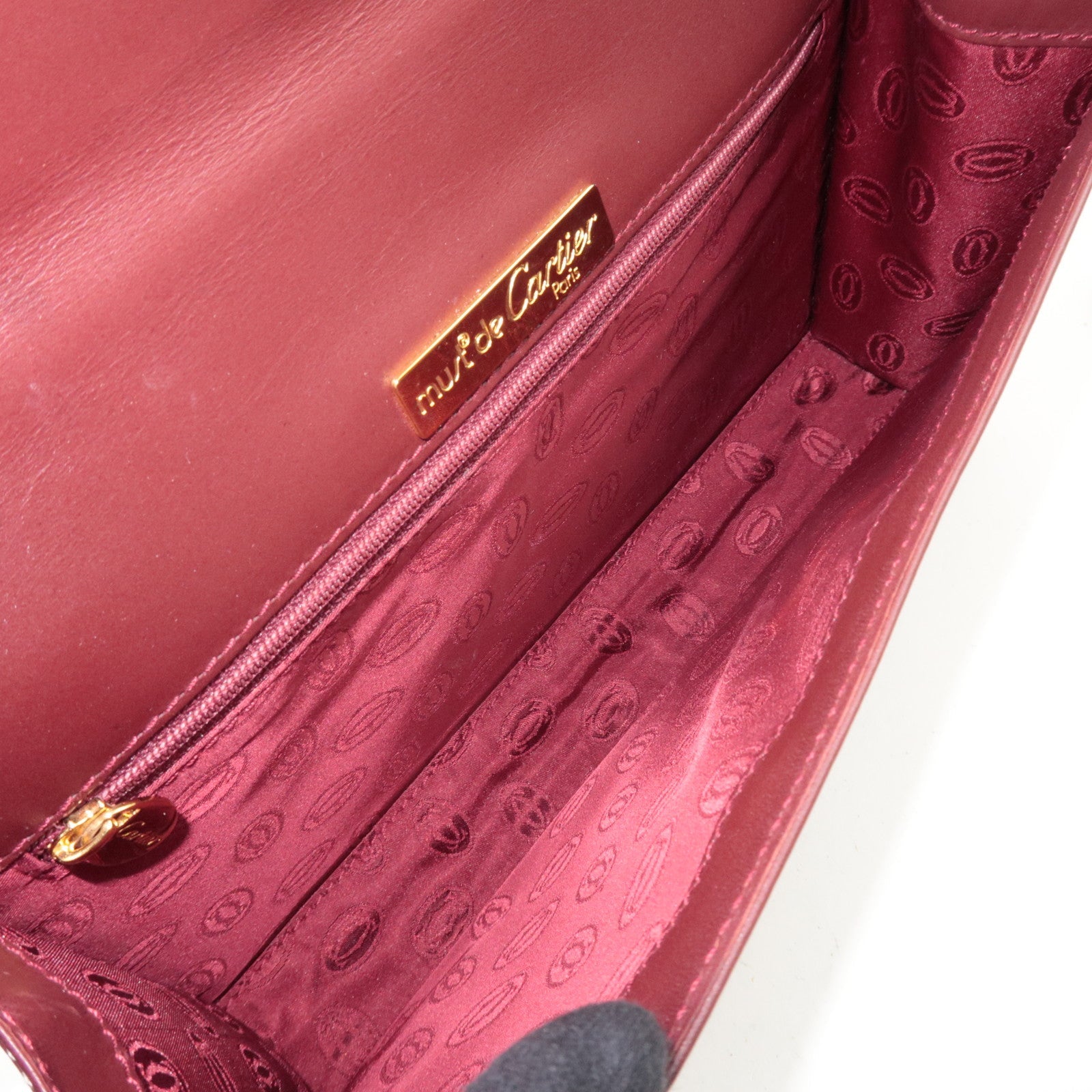 Cartier Must Line 2Way Leather Shoulder Bag Bordeaux