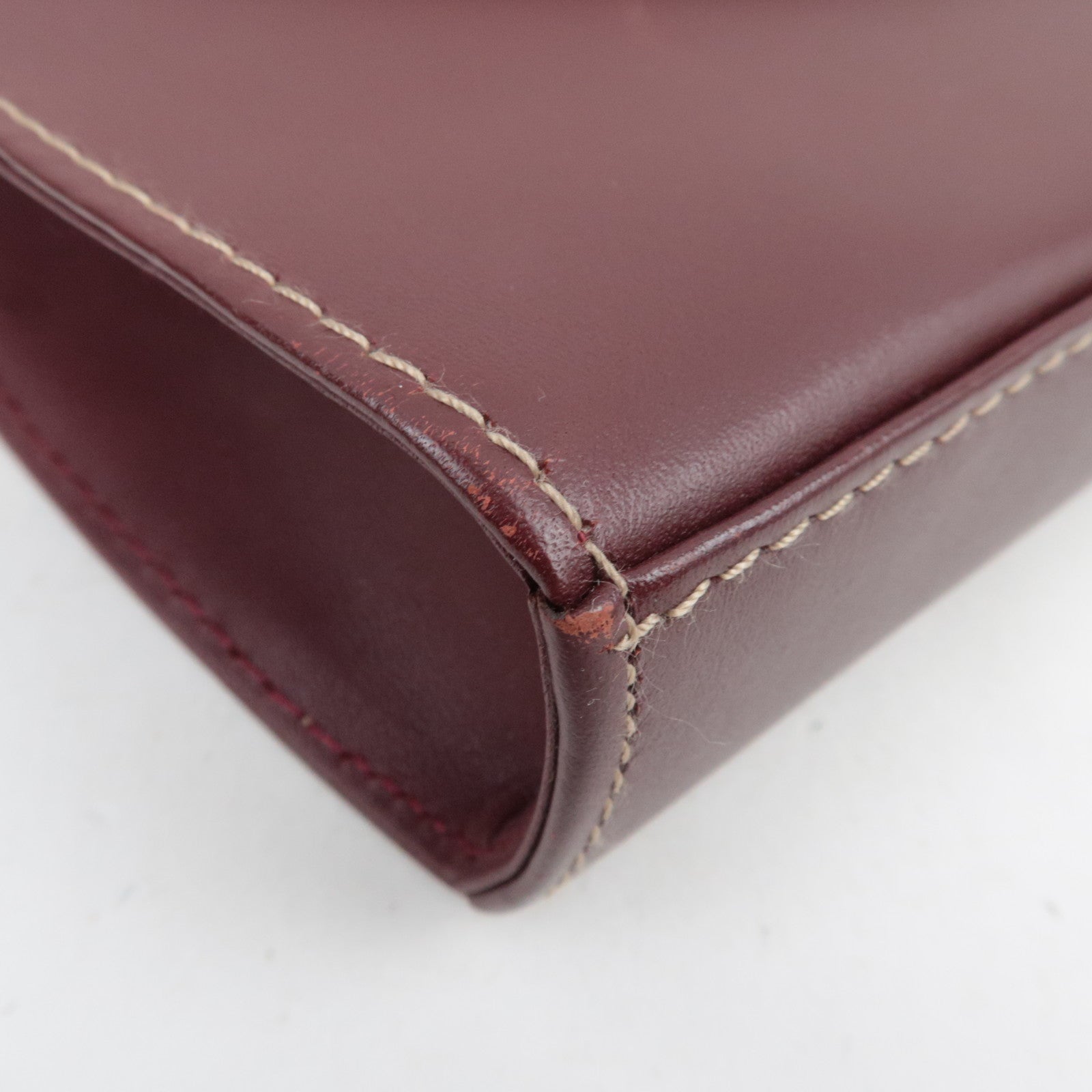 Cartier Must Line 2Way Leather Shoulder Bag Bordeaux