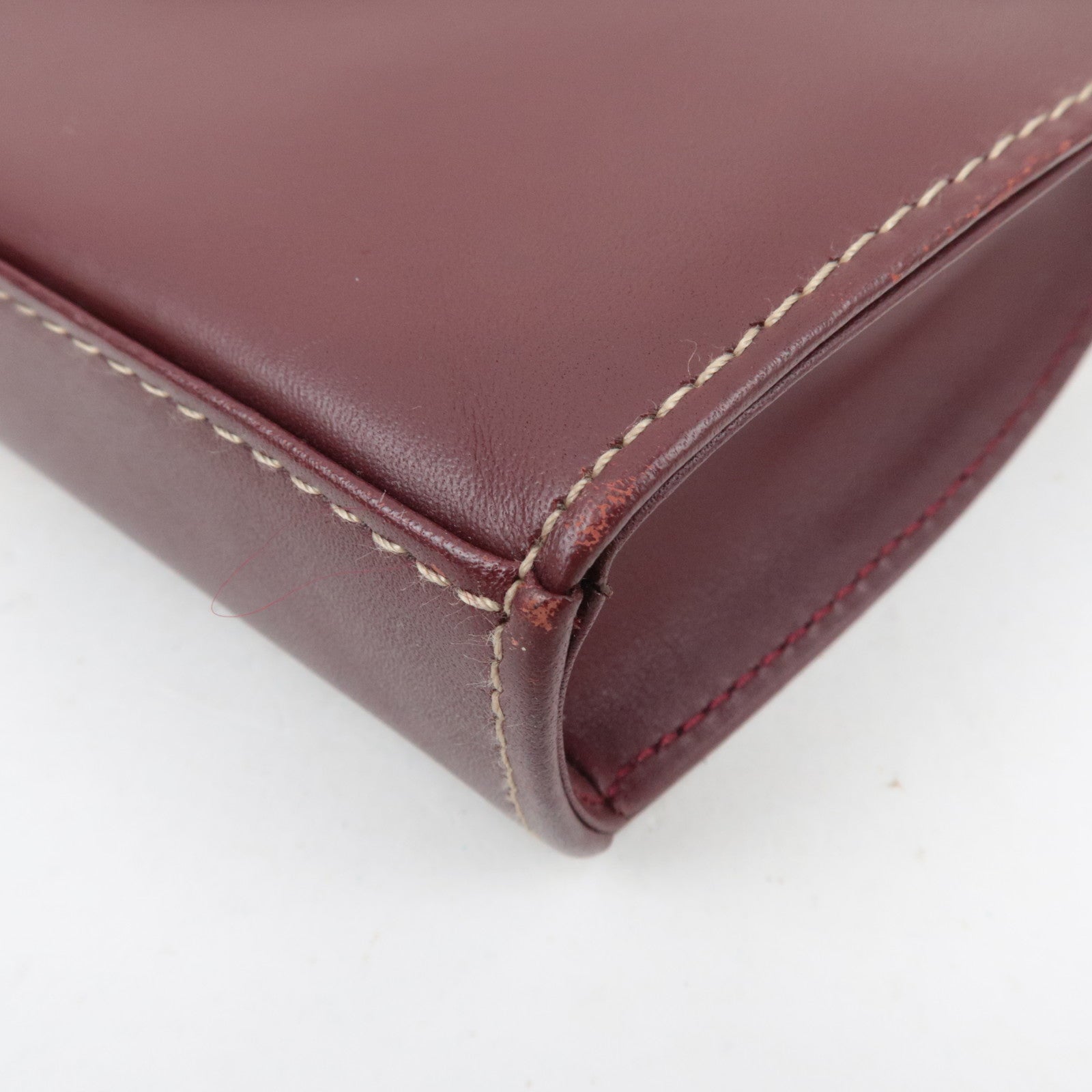 Cartier Must Line 2Way Leather Shoulder Bag Bordeaux