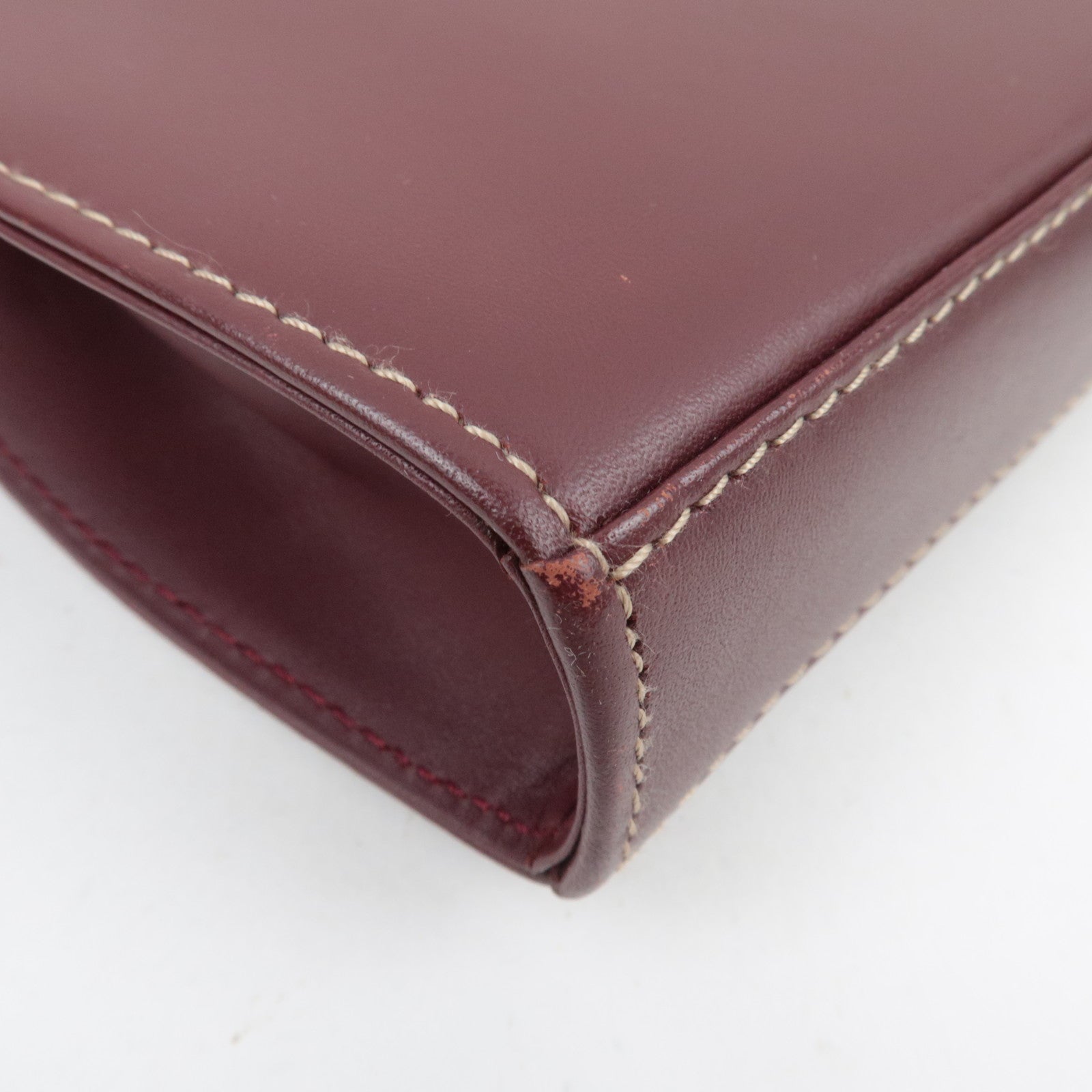 Cartier Must Line 2Way Leather Shoulder Bag Bordeaux