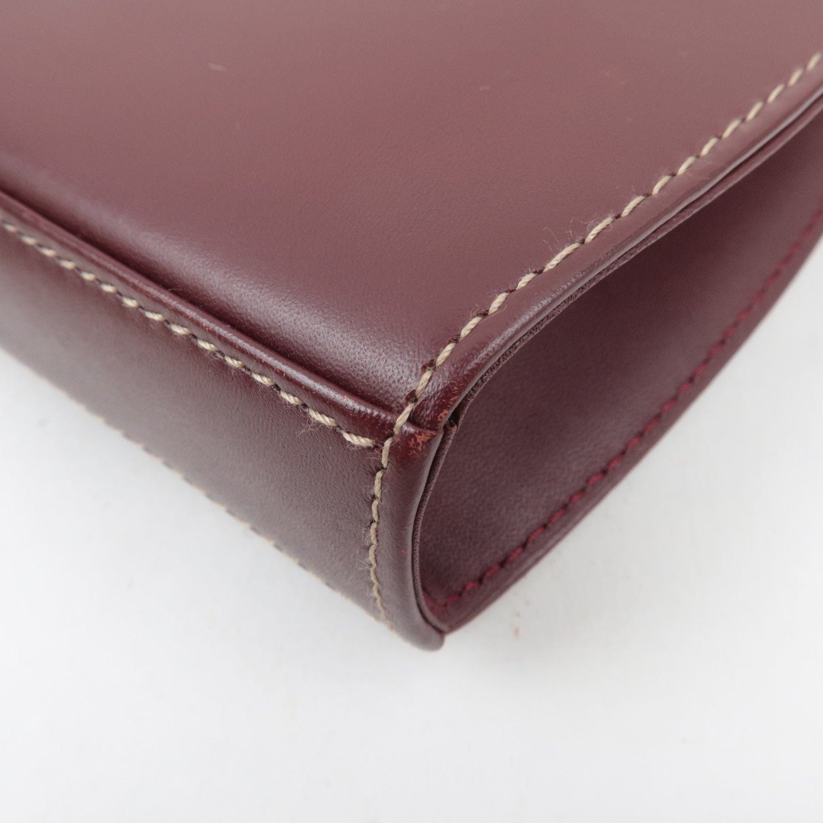 Cartier Must Line 2Way Leather Shoulder Bag Bordeaux