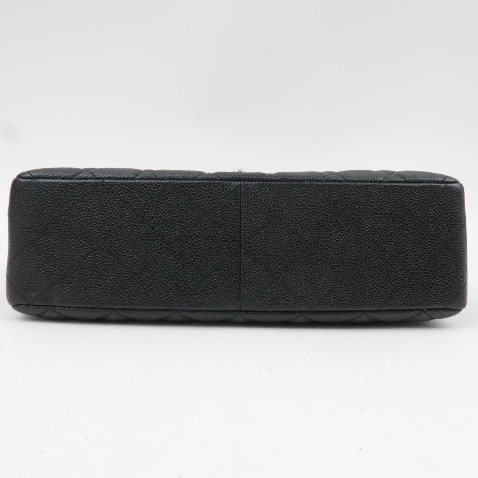 CHANEL Jumbo Matelasse 30 Caviarskin Black Silver HDW
