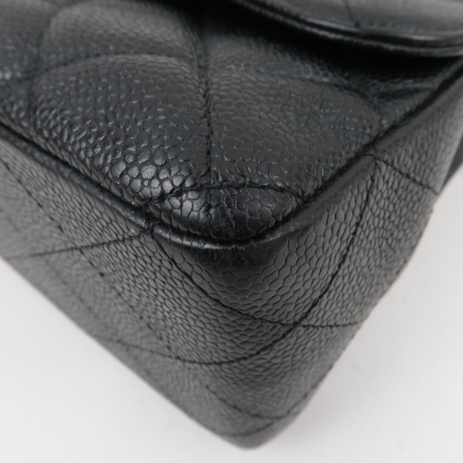 CHANEL Jumbo Matelasse 30 Caviarskin Black Silver HDW