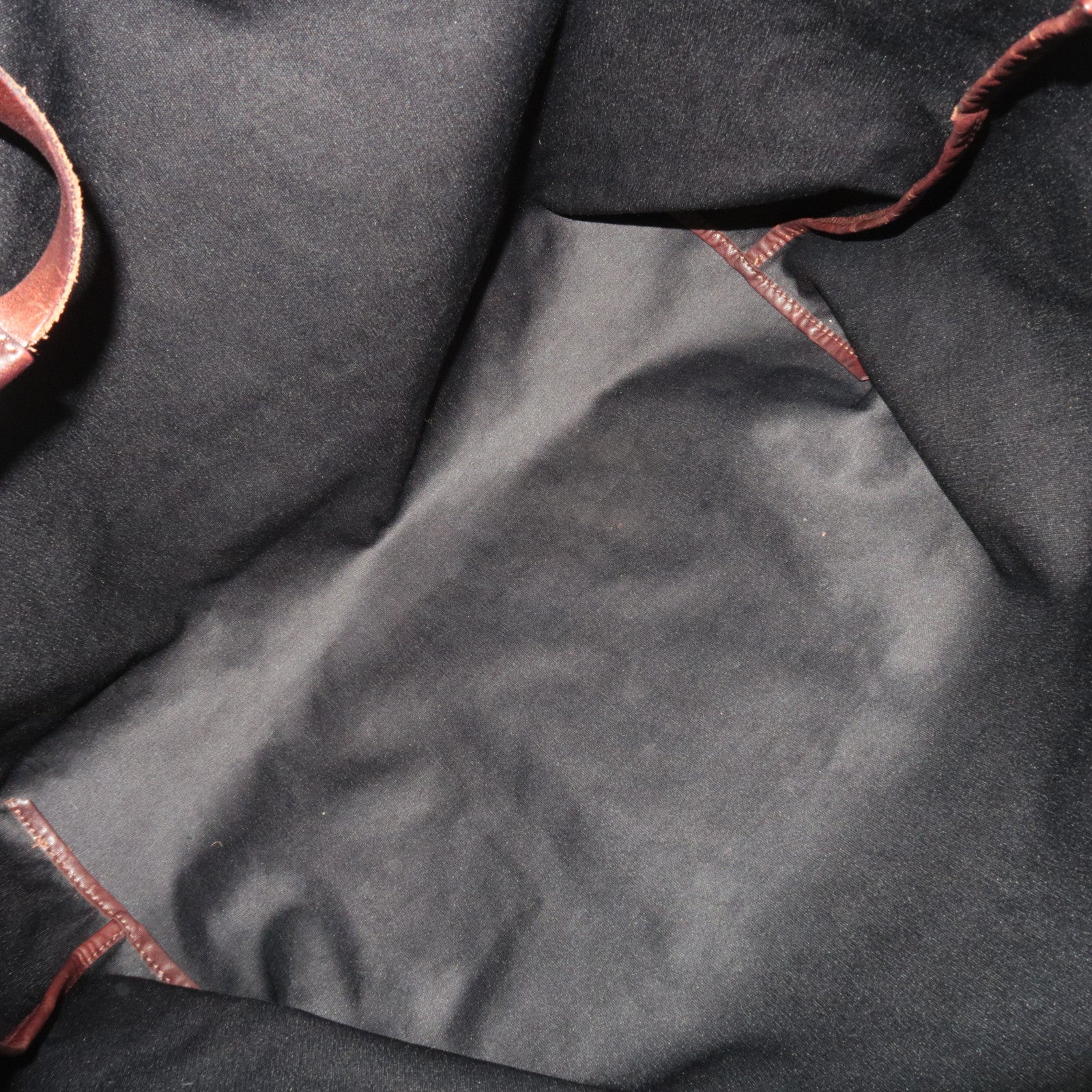 FENDI Zucca Canvas Leather Tote Bag Khaki Black