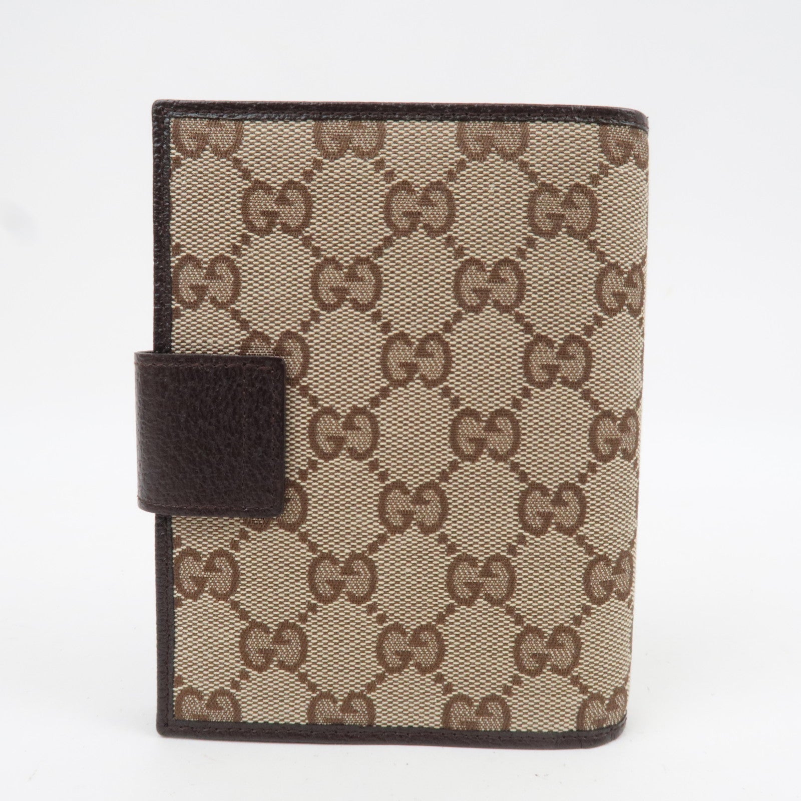 GUCCI Planner Cover GG Canvas Leather Beige 115240