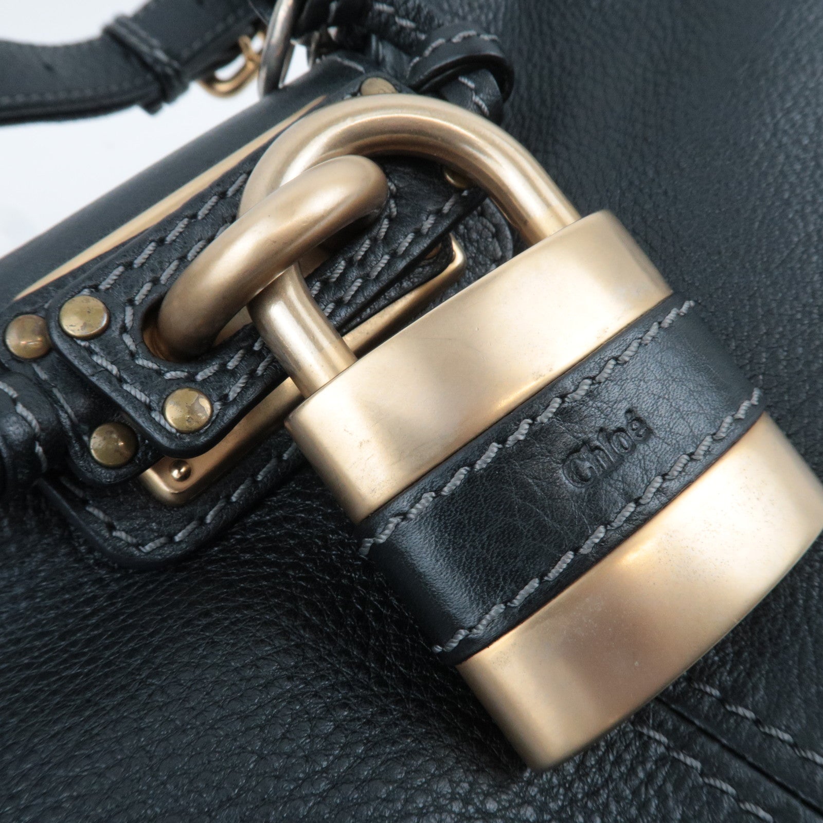 Chloe Paddington Shoulder Bag Leather Black *Key Lock