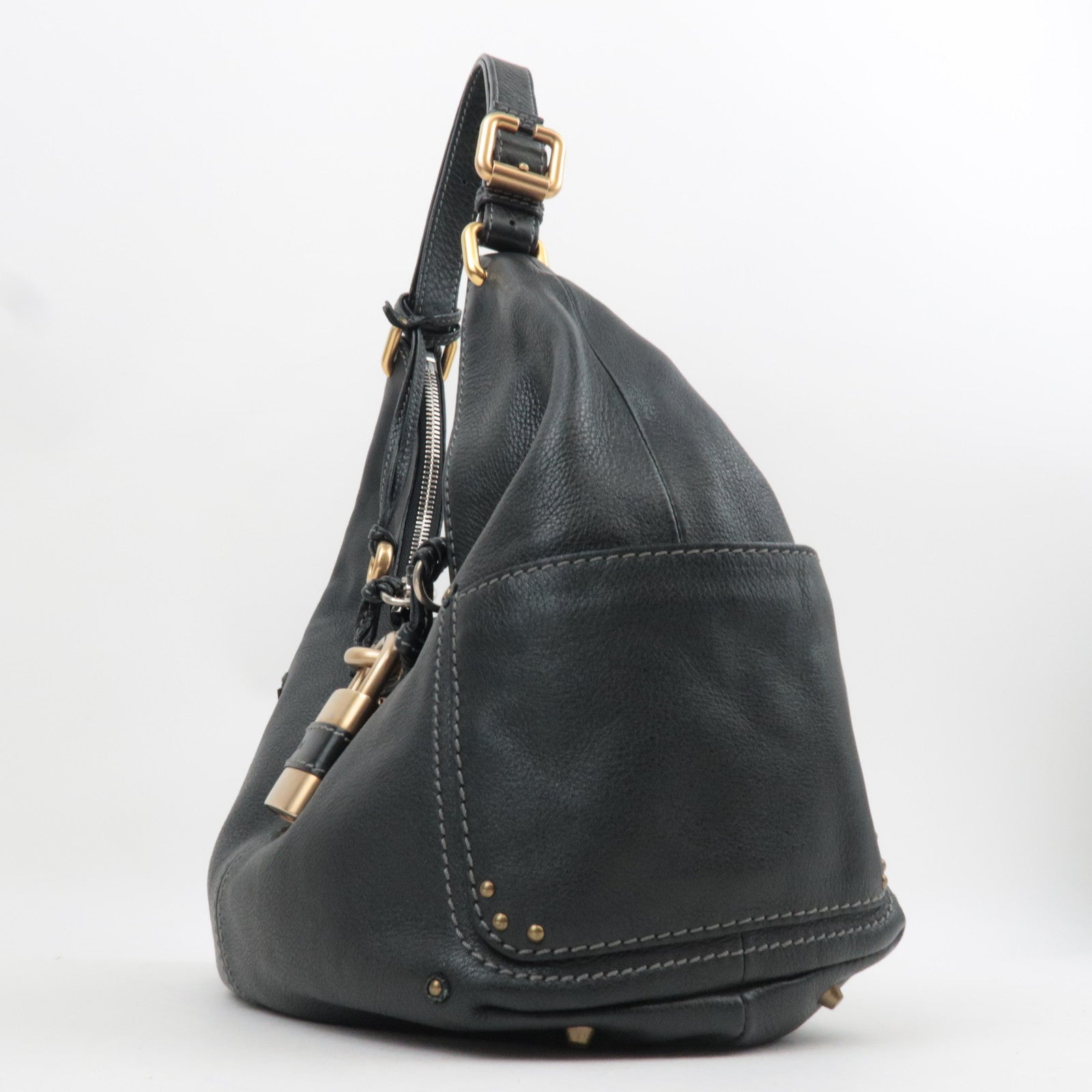 Chloe Paddington Shoulder Bag Leather Black *Key Lock