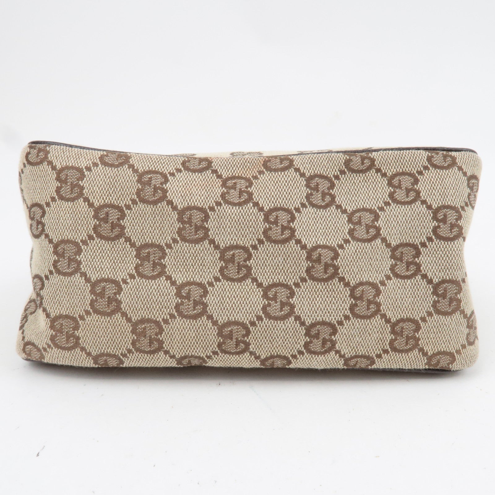 GUCCI Canvas Leather Small Shoulder Bag GG Beige 106644