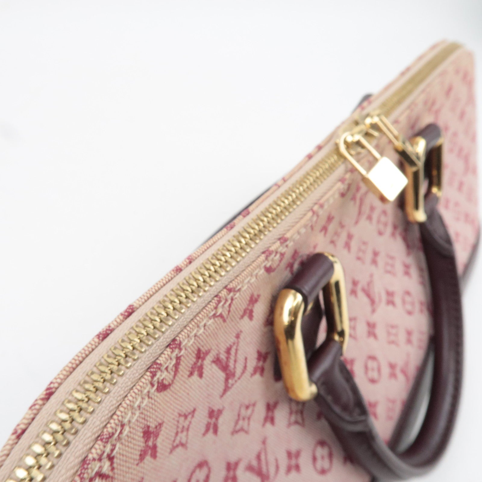 Louis Vuitton Monogram Mini Alma Long Handbag Cerise M92207