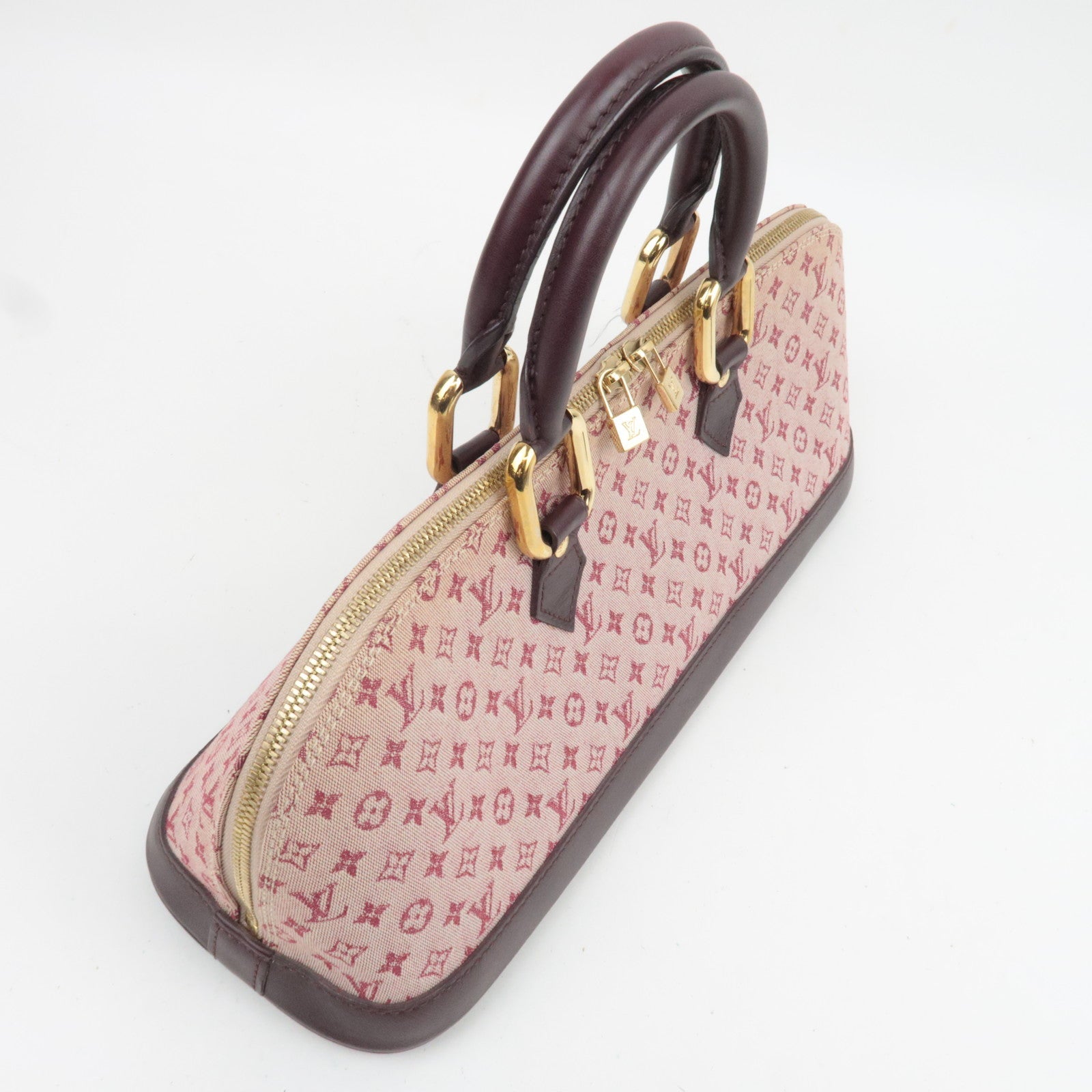 Louis Vuitton Monogram Mini Alma Long Handbag Cerise M92207