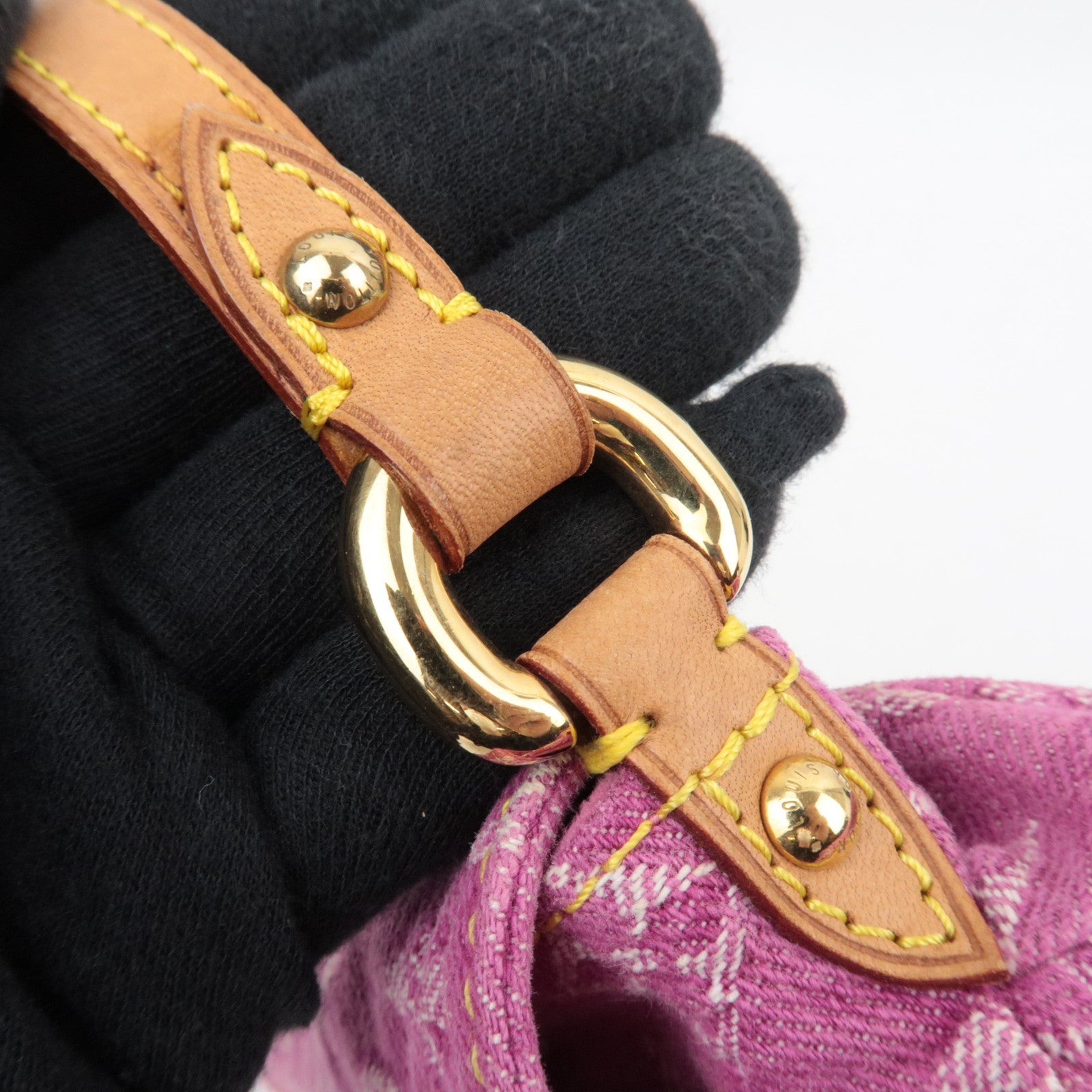 Louis Vuitton Monogram Denim Mini Pleaty Bag Pink M95216