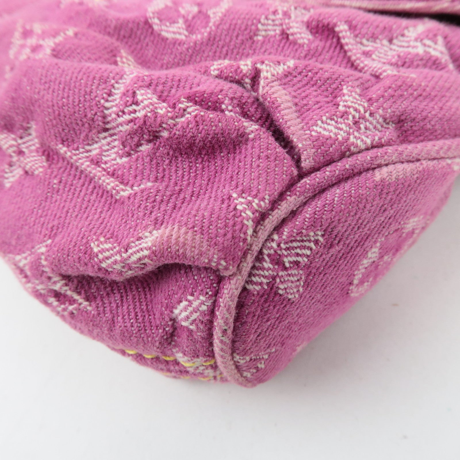 Louis Vuitton Monogram Denim Mini Pleaty Bag Pink M95216