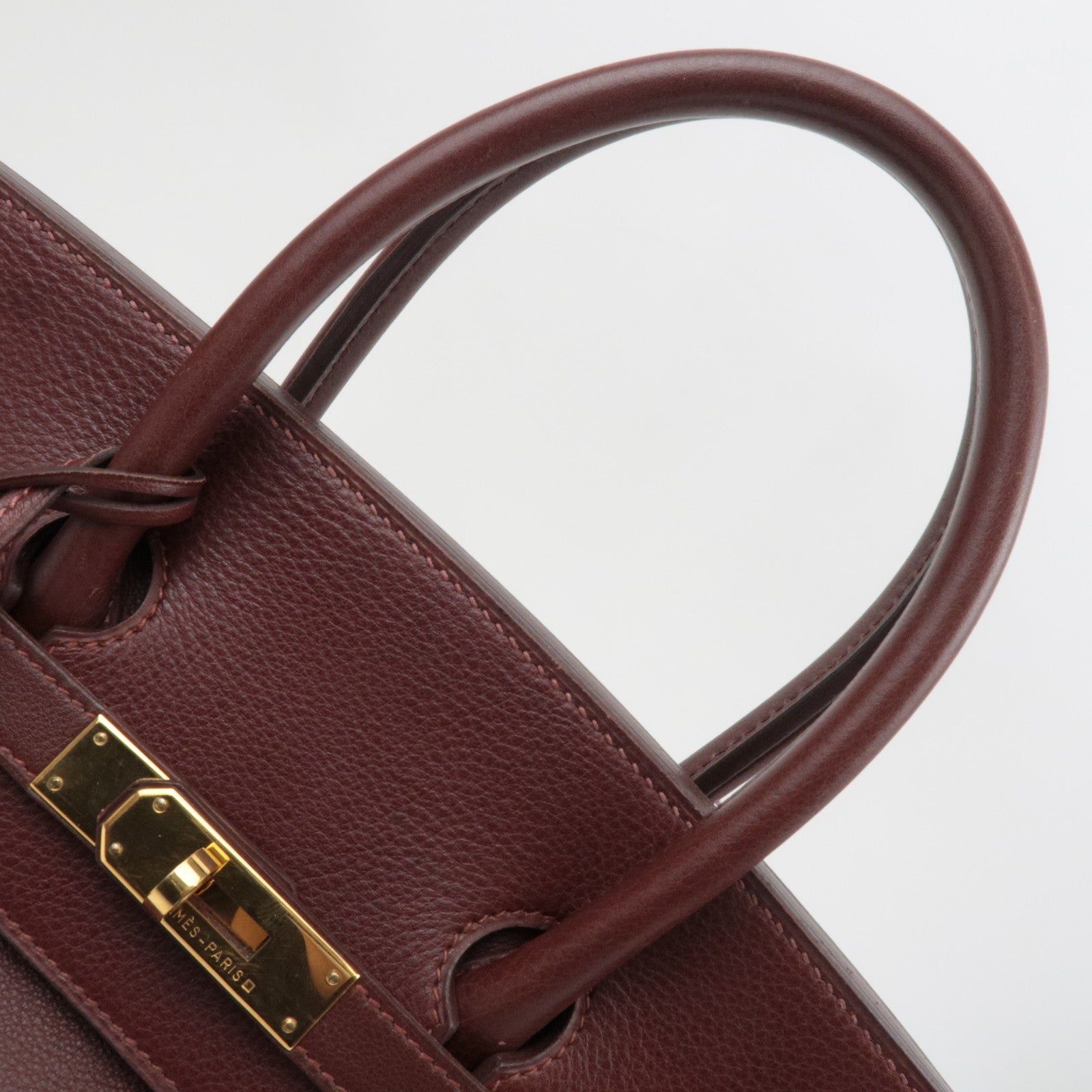 HERMES Birkin 35 Ardennes Brown □A Stamp (1997)
