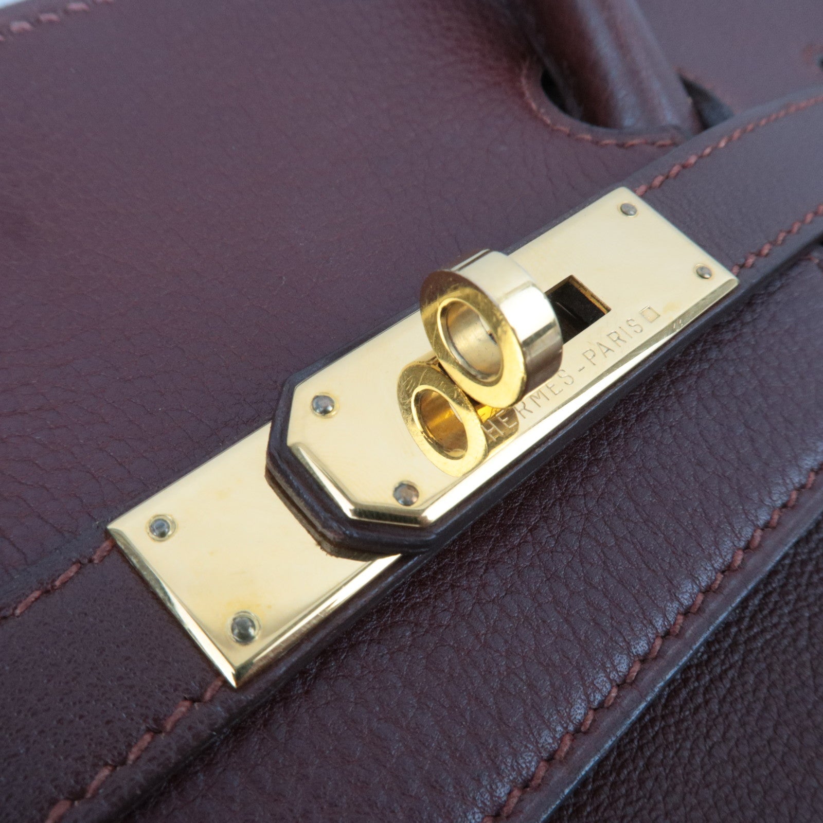 HERMES Birkin 35 Ardennes Brown □A Stamp (1997)