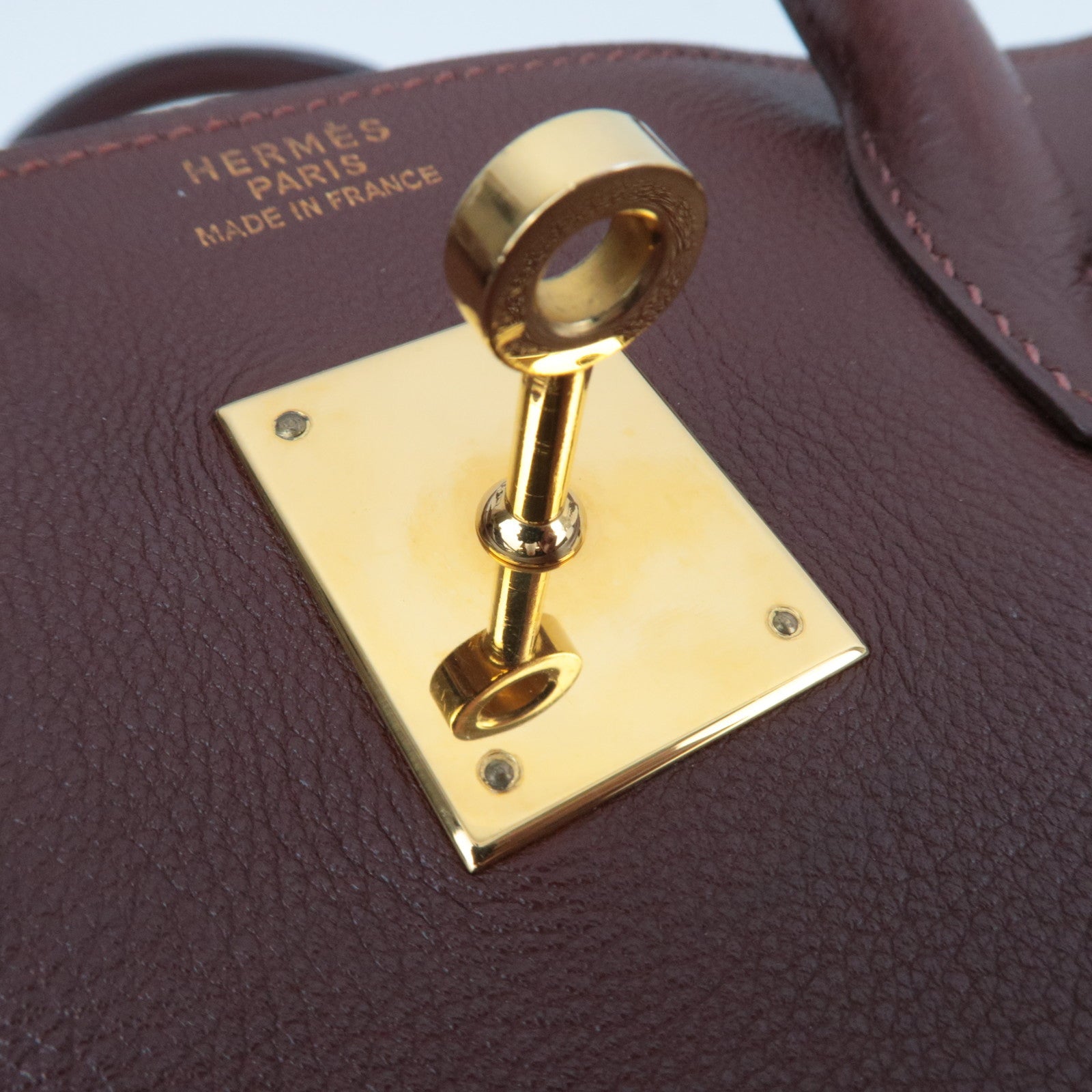 HERMES Birkin 35 Ardennes Brown □A Stamp (1997)