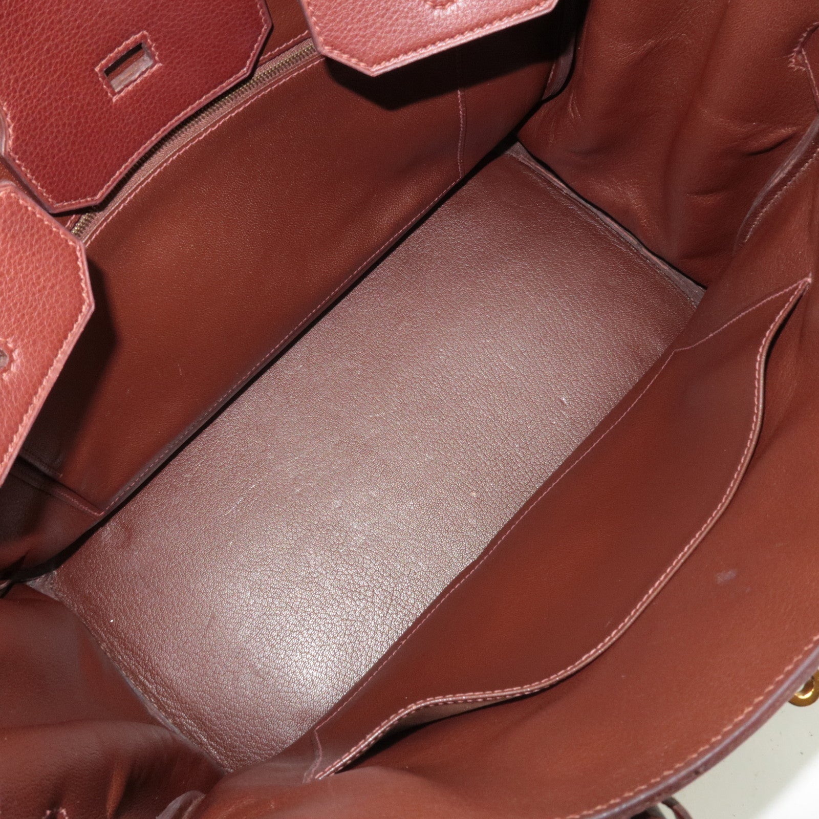 HERMES Birkin 35 Ardennes Brown □A Stamp (1997)