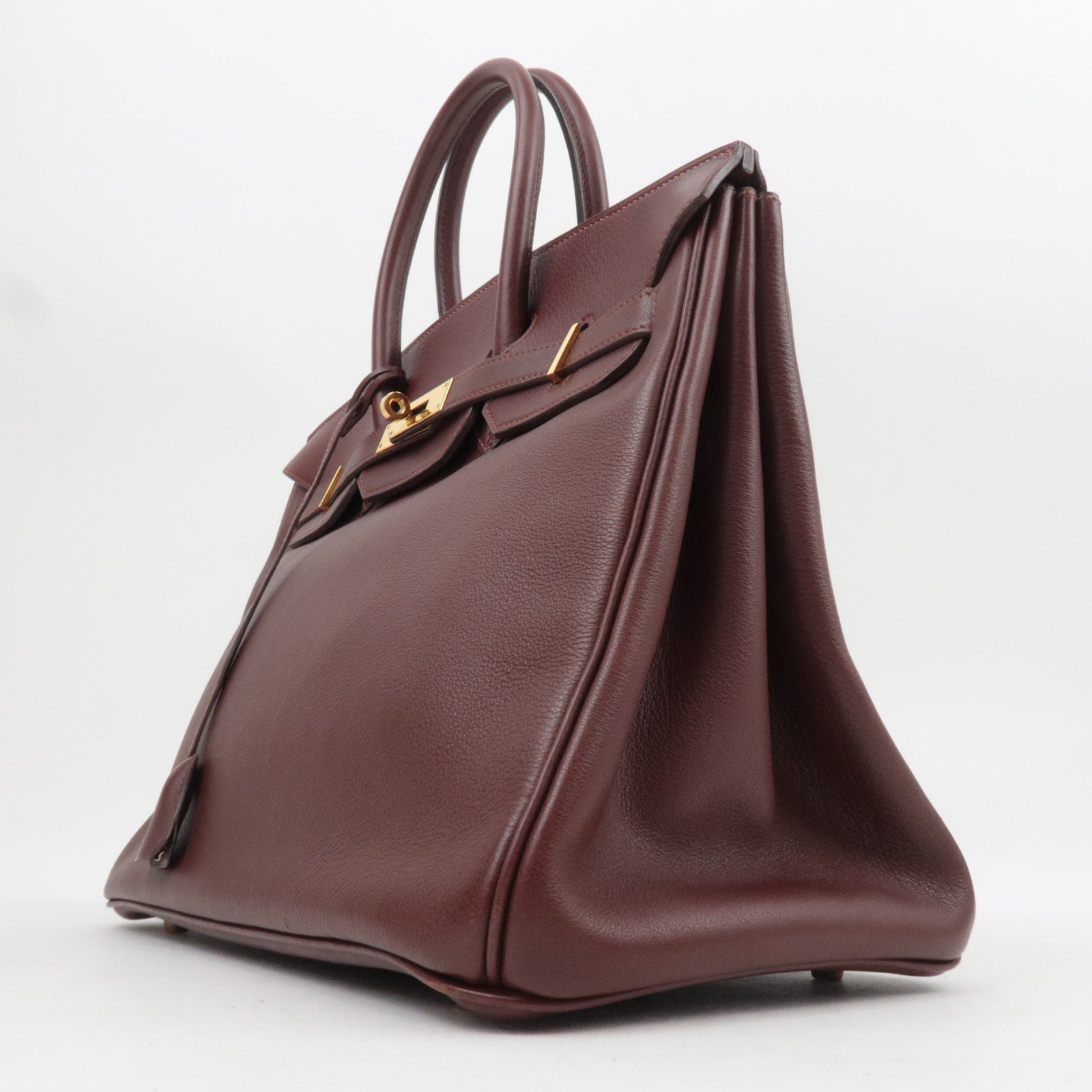 HERMES Birkin 35 Ardennes Brown □A Stamp (1997)