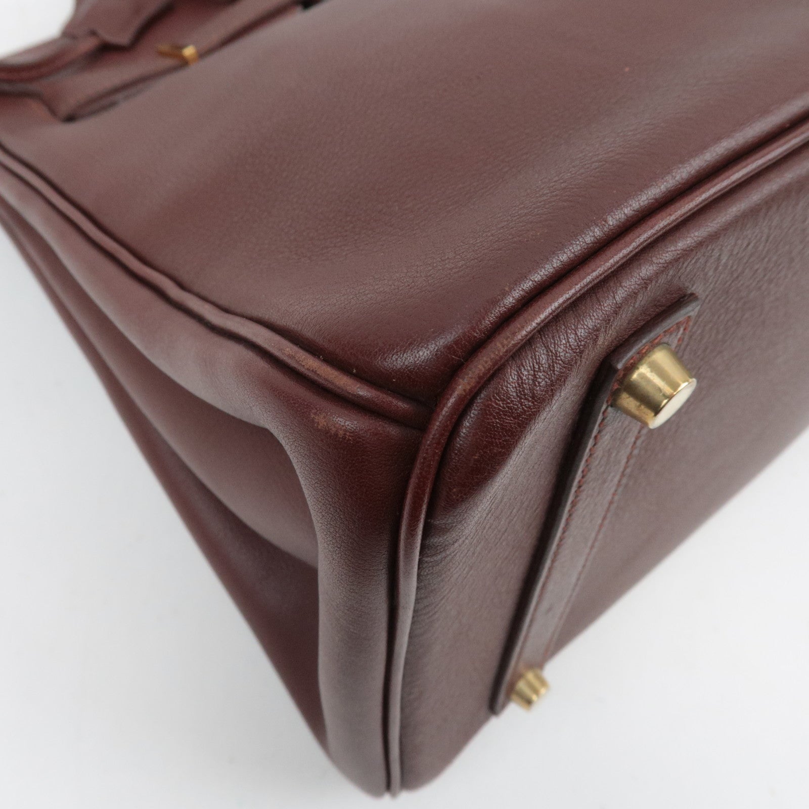 HERMES Birkin 35 Ardennes Brown □A Stamp (1997)